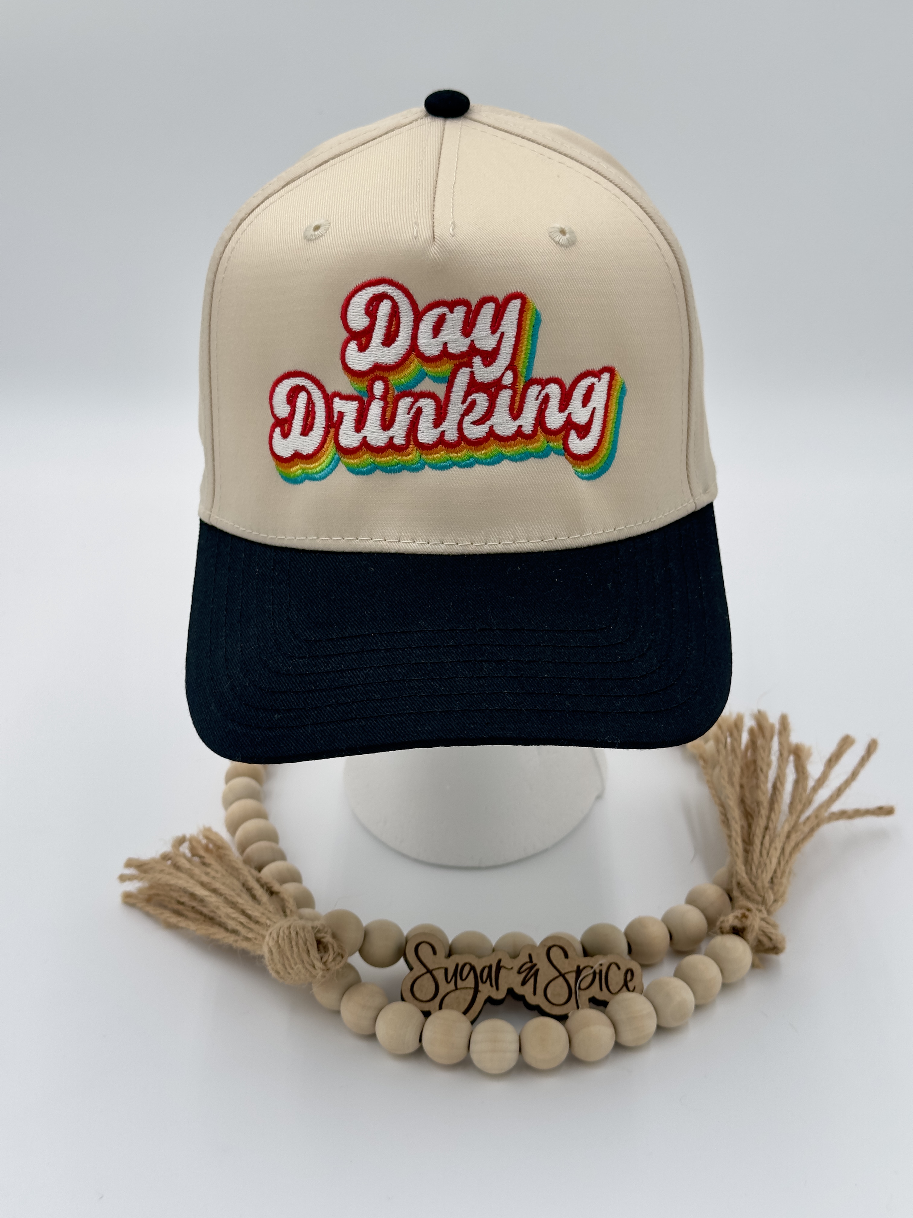 Day Drinking - Two Tone Embroidered Trucker Hat – Retro Sass in Full Color
