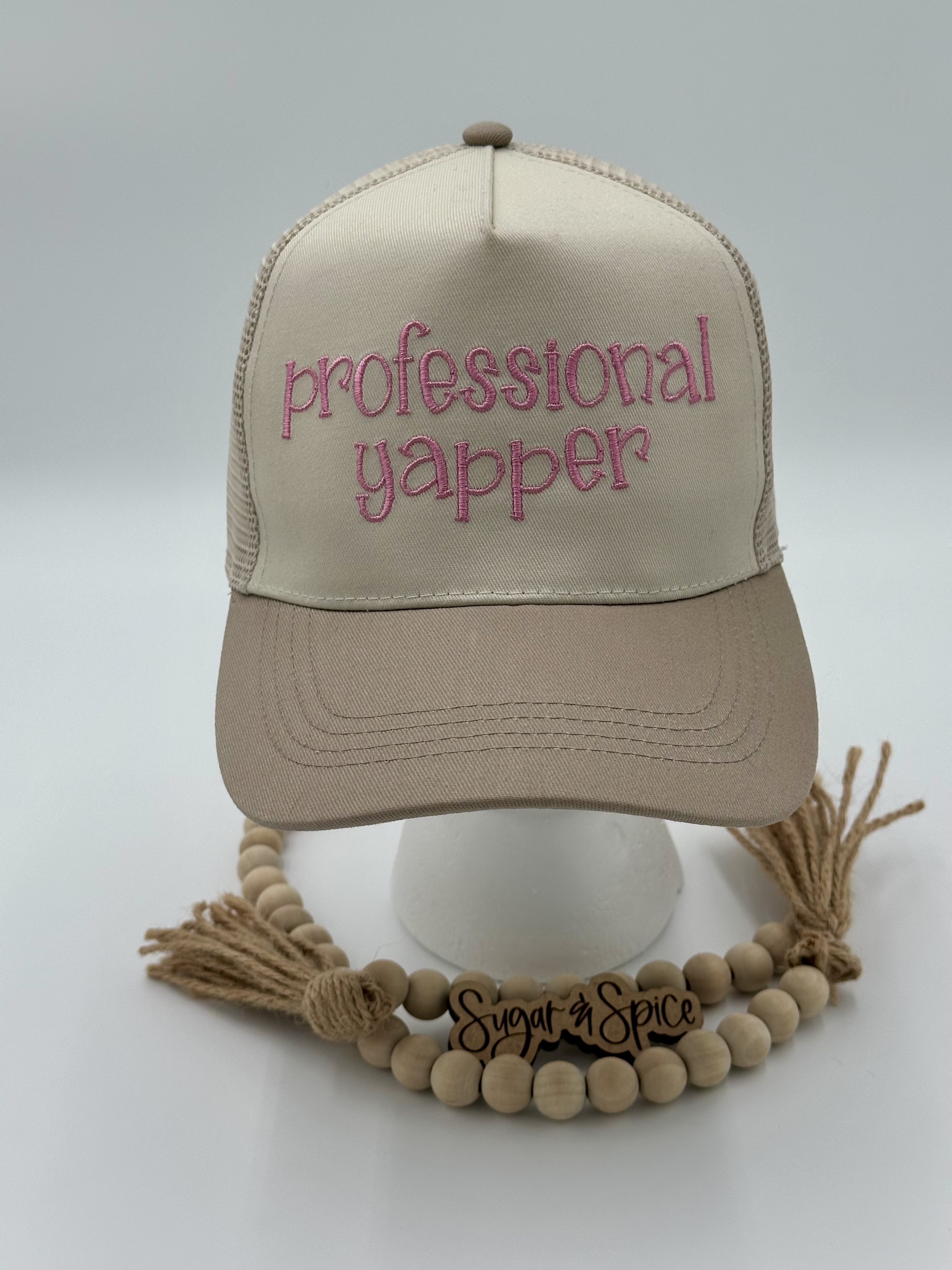 Professional Yapper Two Tone Embroidered Trucker Hat – Talk Cute to Me