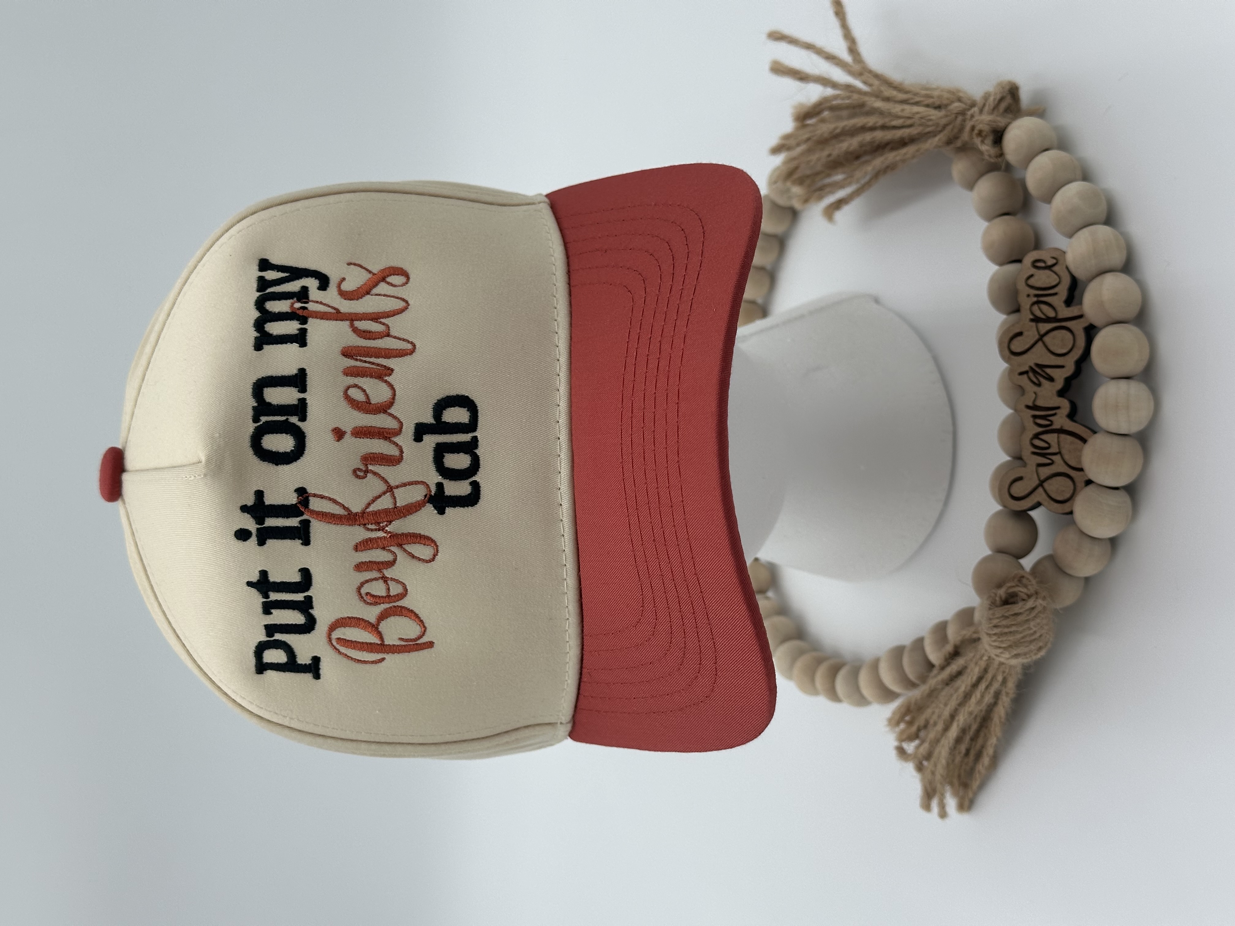 Put It on My Boyfriend’s Tab Two Tone Trucker Hat – Bold, Bougie & Budget-Free