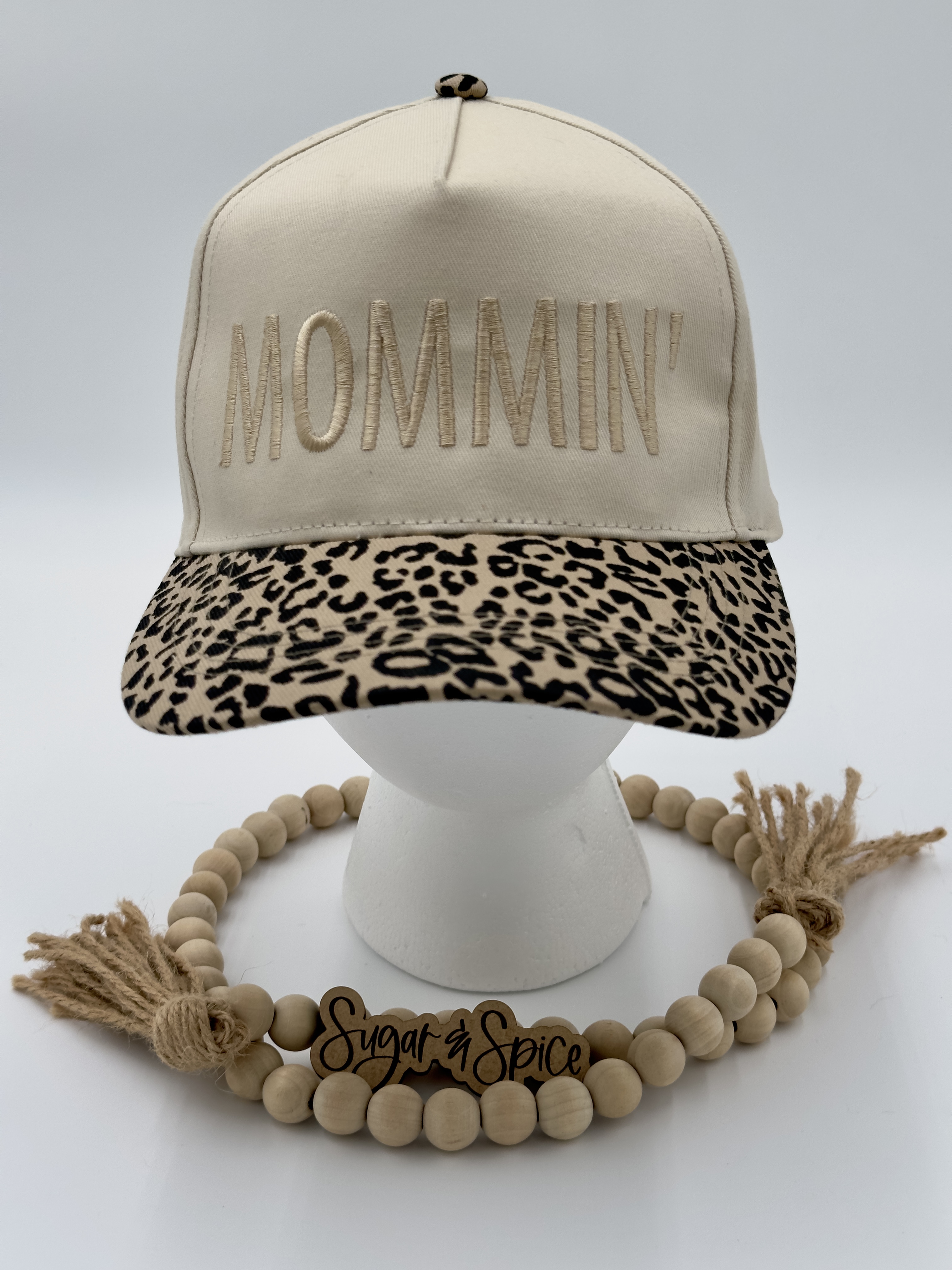 Mommin’ Embroidered Leoopard Brim Trucker Hat – Wild Style for the Everyday Hustle