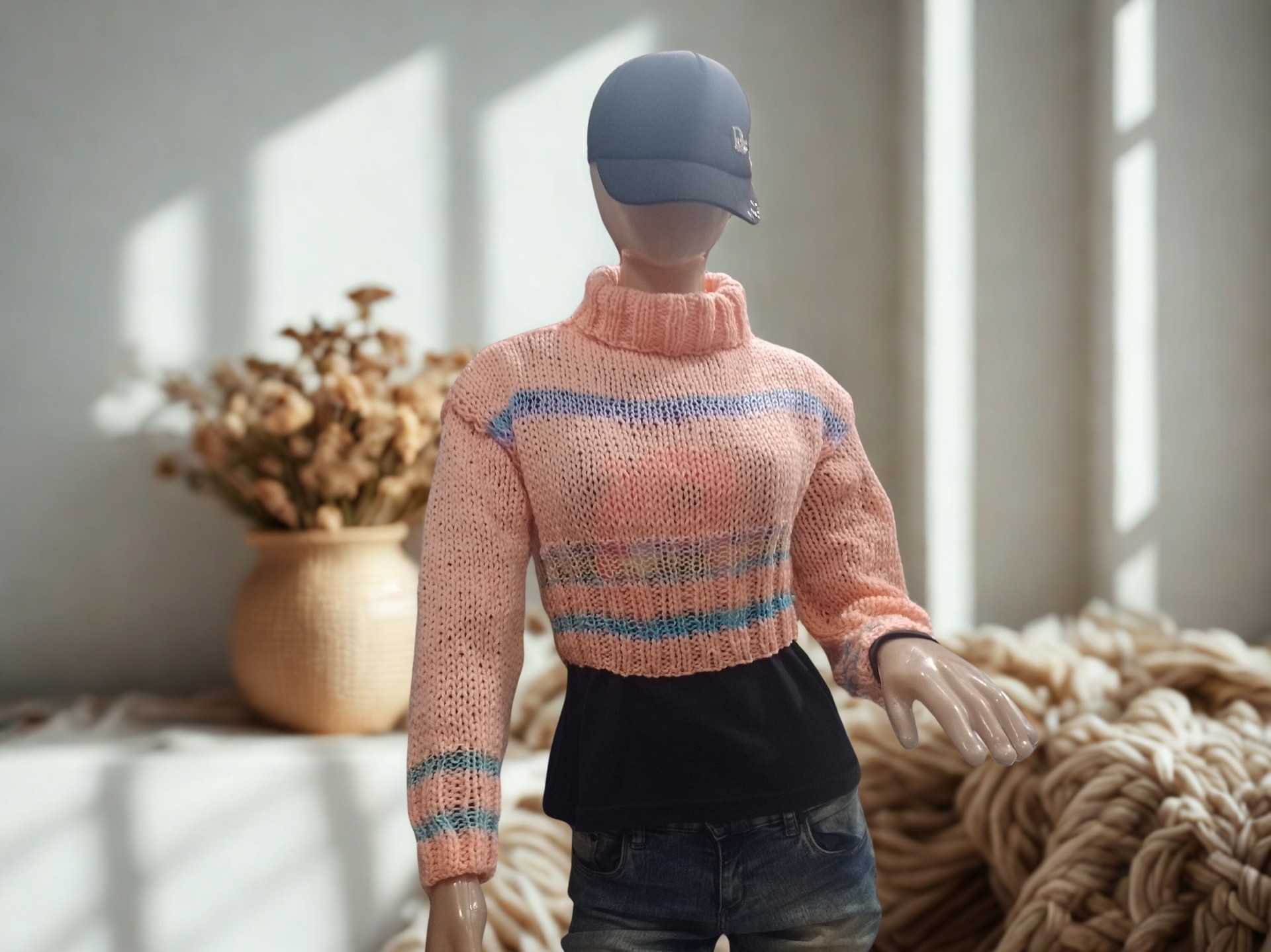 Suéter tejido a mano