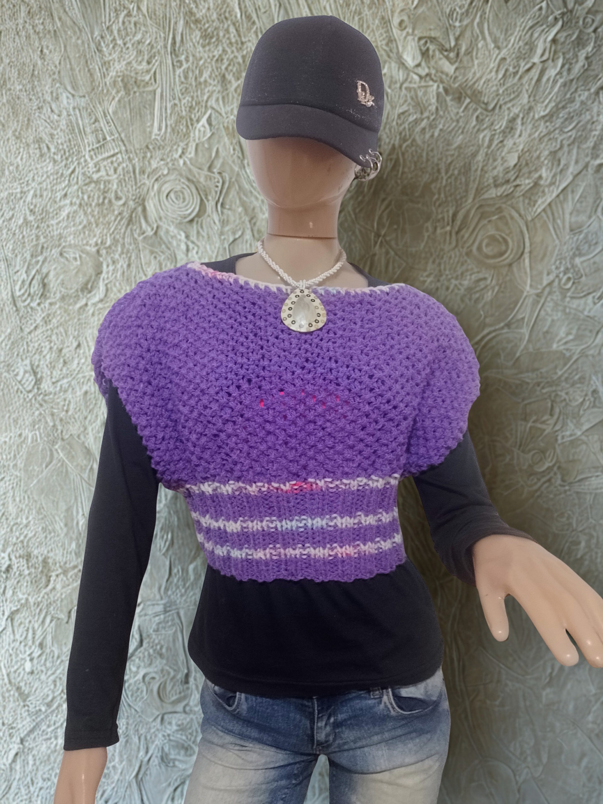 Chaleco tejido a mano