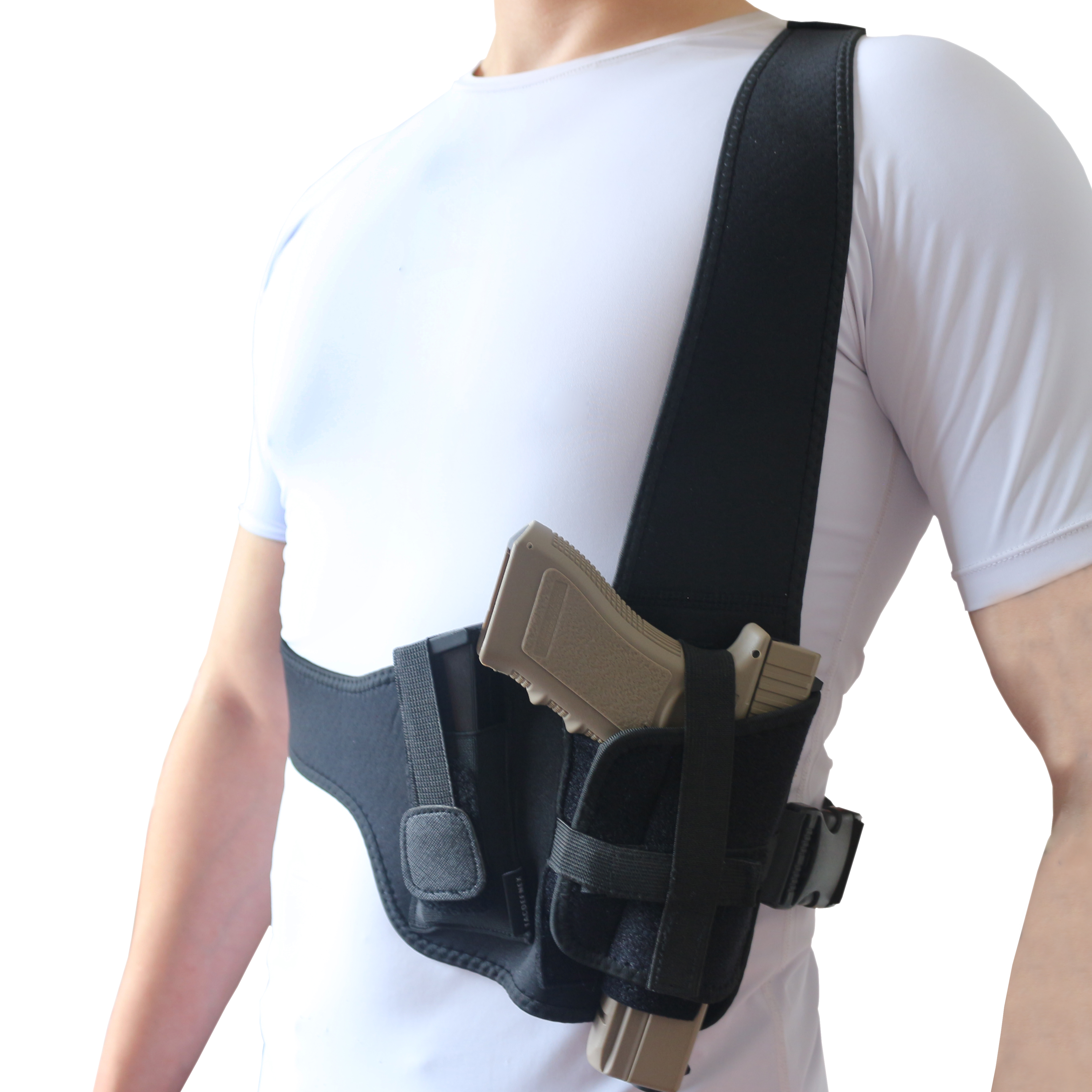 TACDEFNEX Shoulder Holster for Pistols – Adjustable, Breathable Fit for Glock, Sig, M&P
