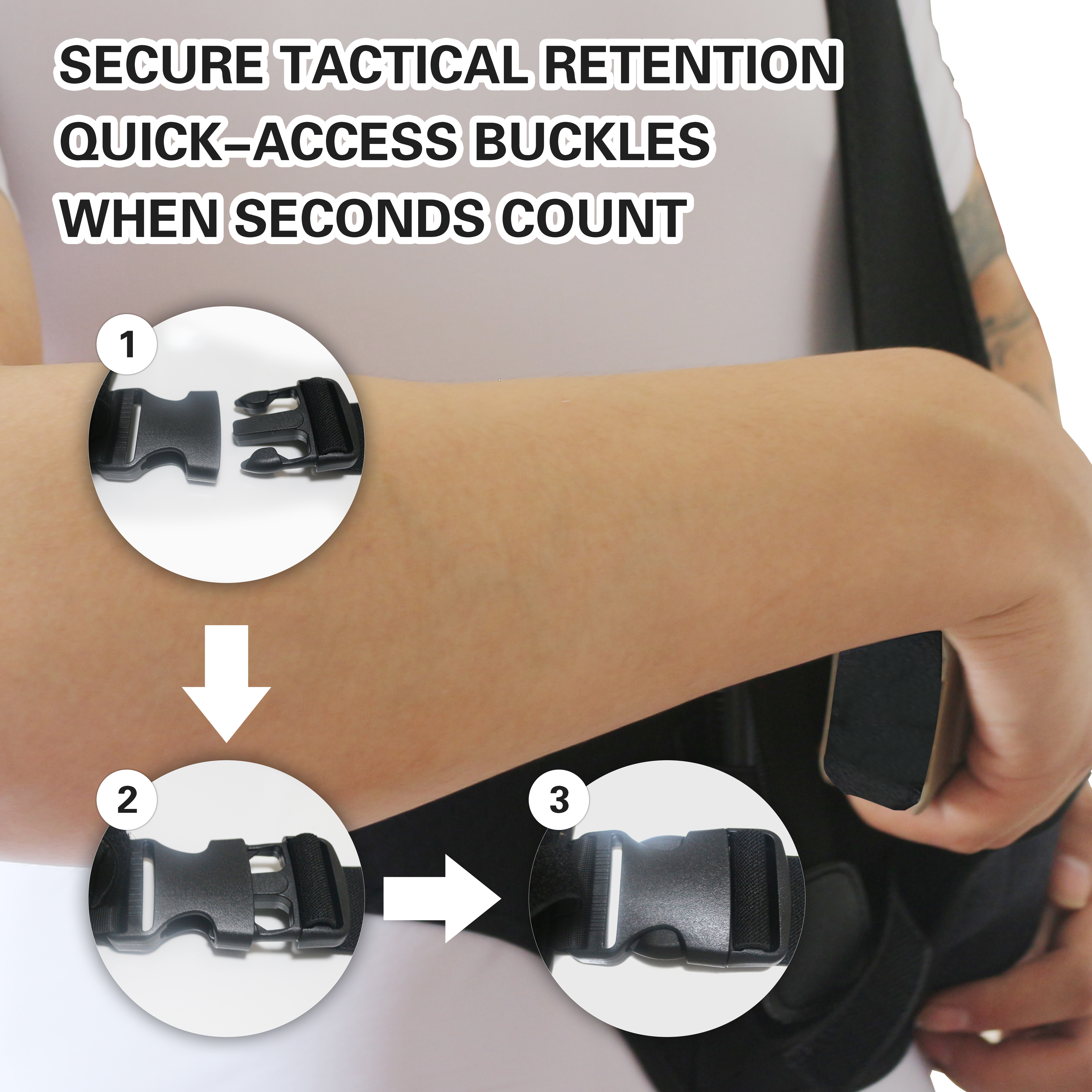 TACDEFNEX Shoulder Holster for Pistols – Adjustable, Breathable Fit for Glock, Sig, M&P