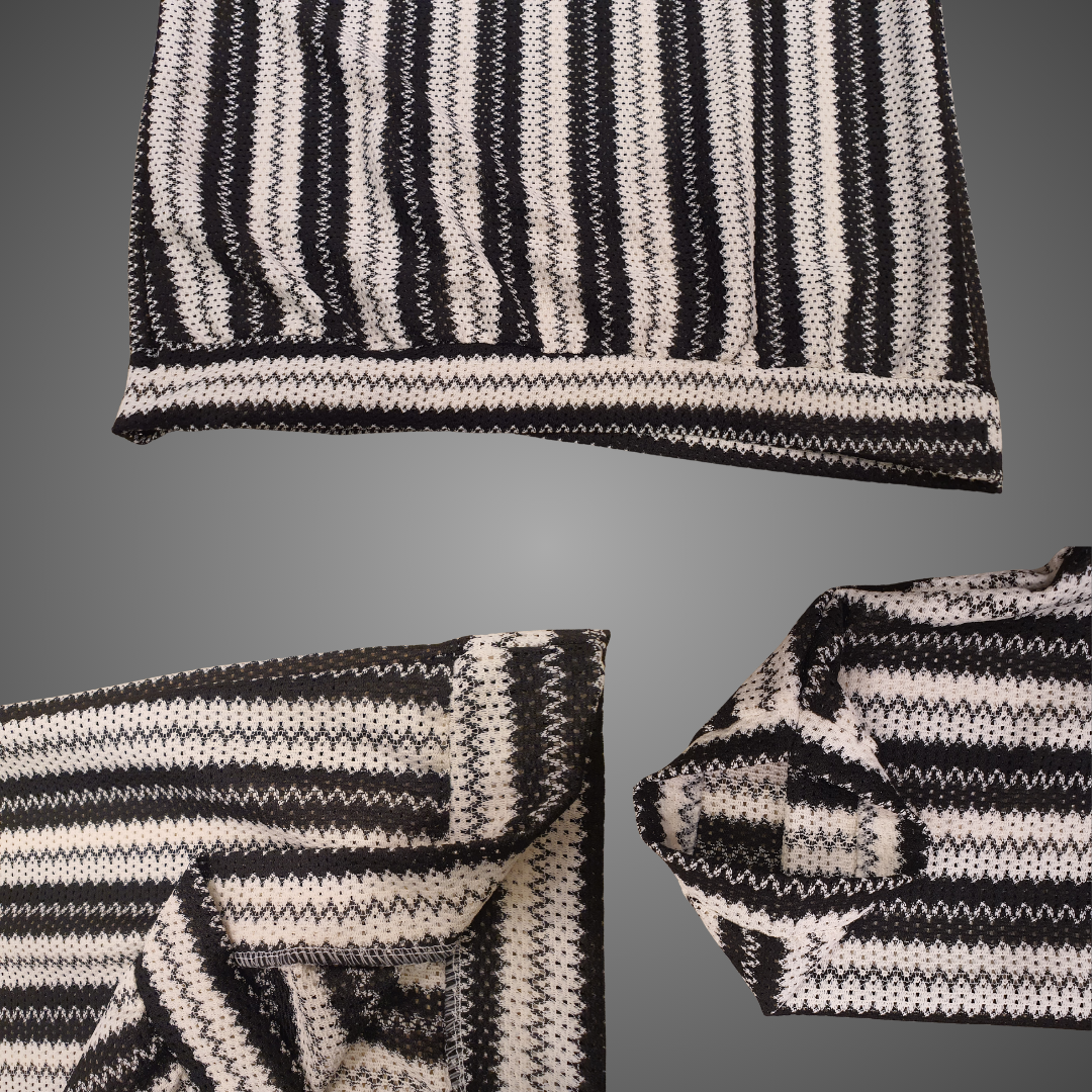 Striped Short Sleeve Knit Polo