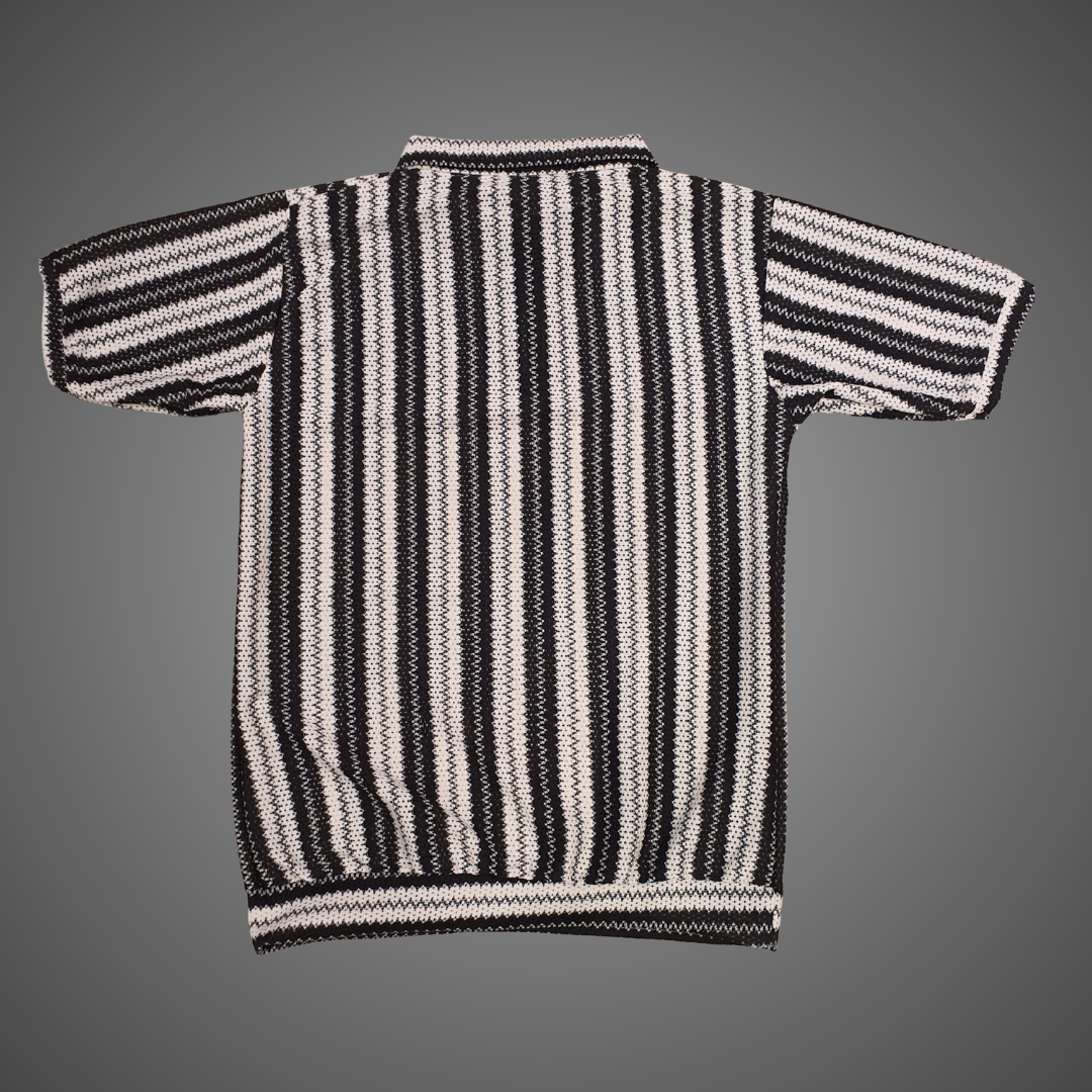 Striped Short Sleeve Knit Polo