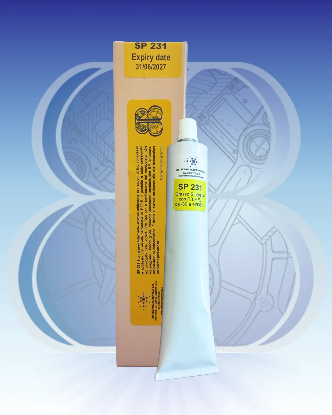 SP 231 – Grasso sintetico al PTFE ad alte prestazioni