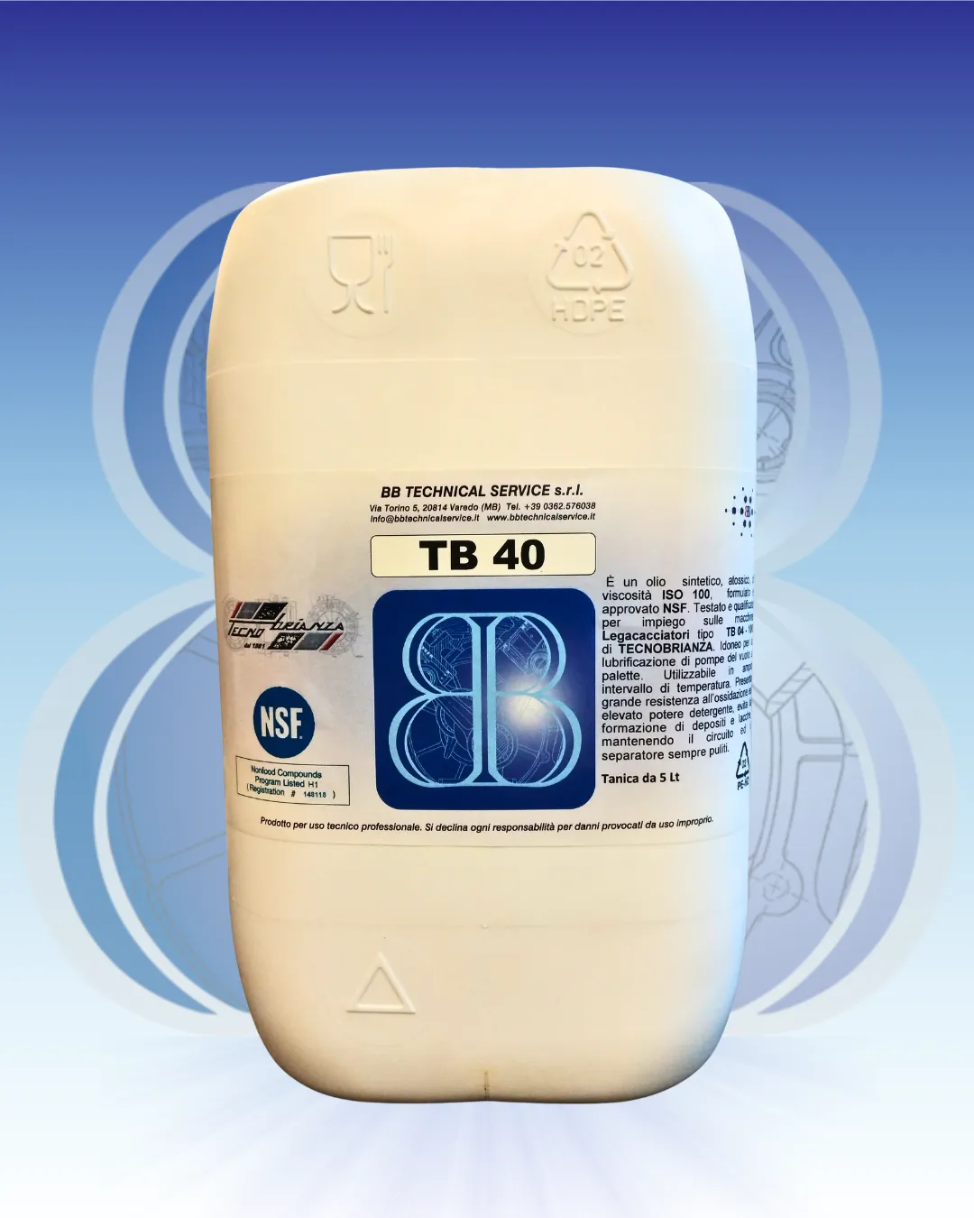 TB 40 NSF – Lubrificante sintetico H1 ISO100
