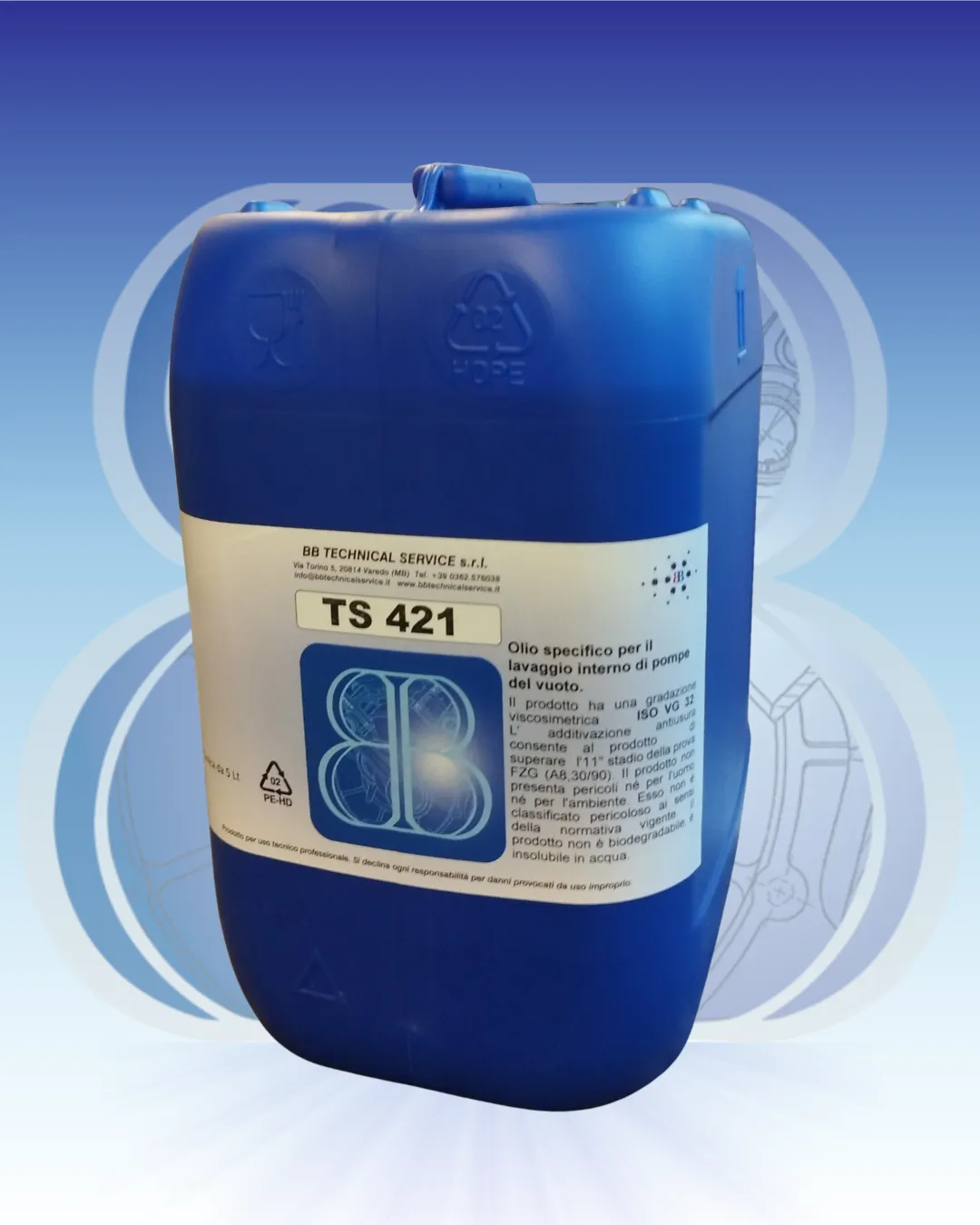 TS 421 – Olio detergente per pompe del vuoto, compressori e circuiti idraulici