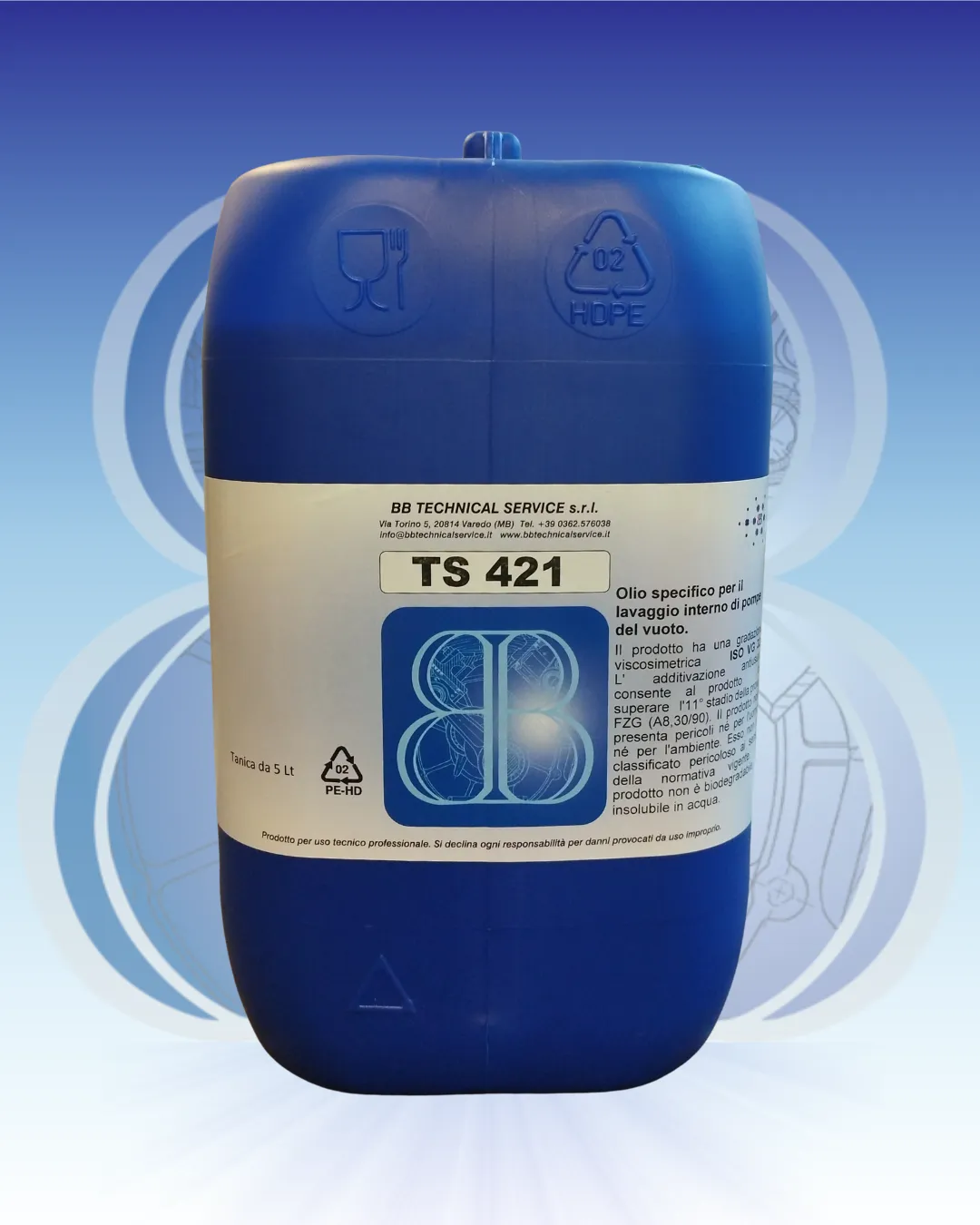 TS 421 – Olio detergente per pompe del vuoto, compressori e circuiti idraulici