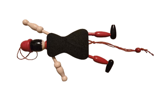 Wooden Clown Hanging Doll