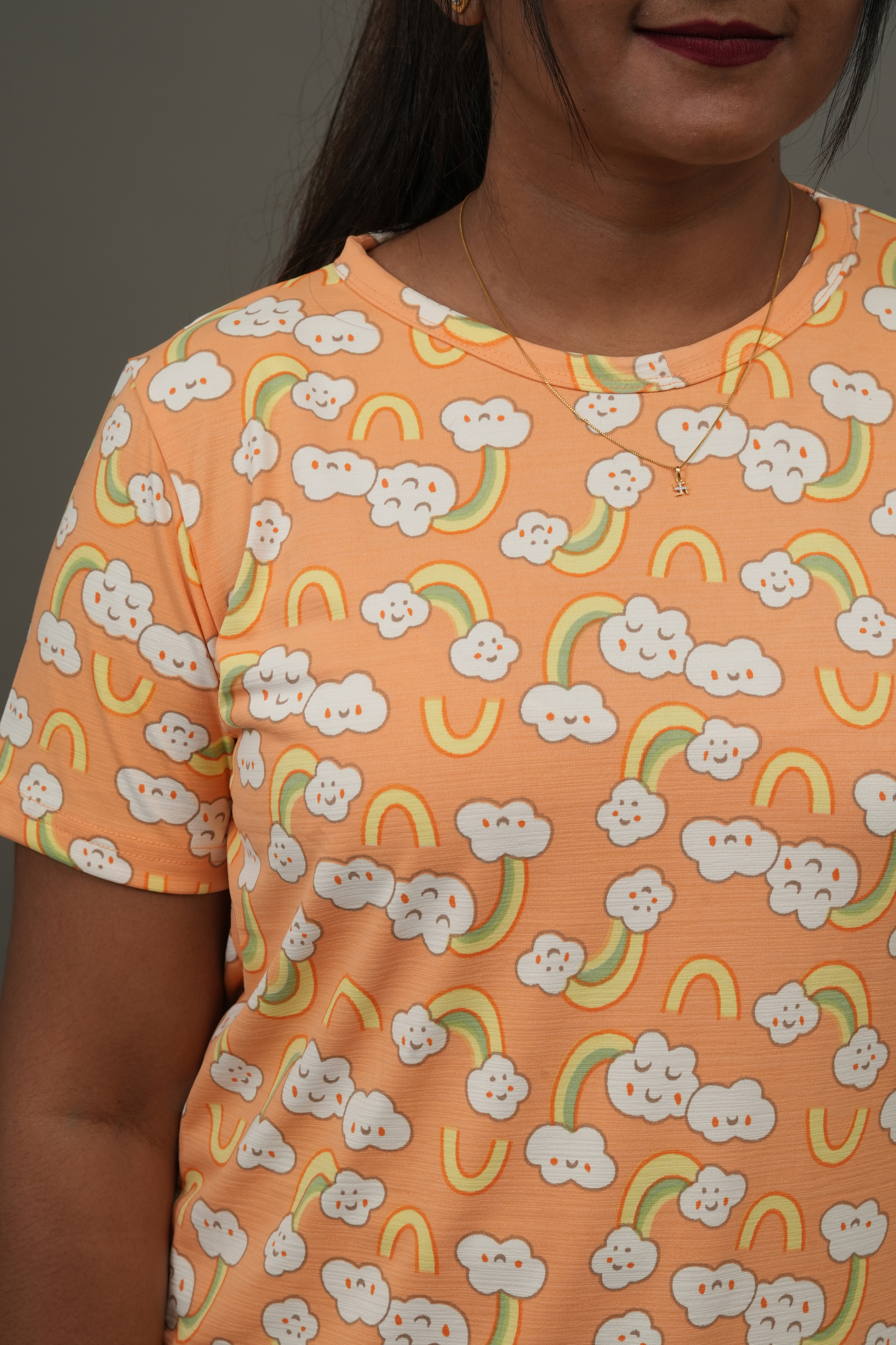 Cloud & Rainbow Printed T-Shirt