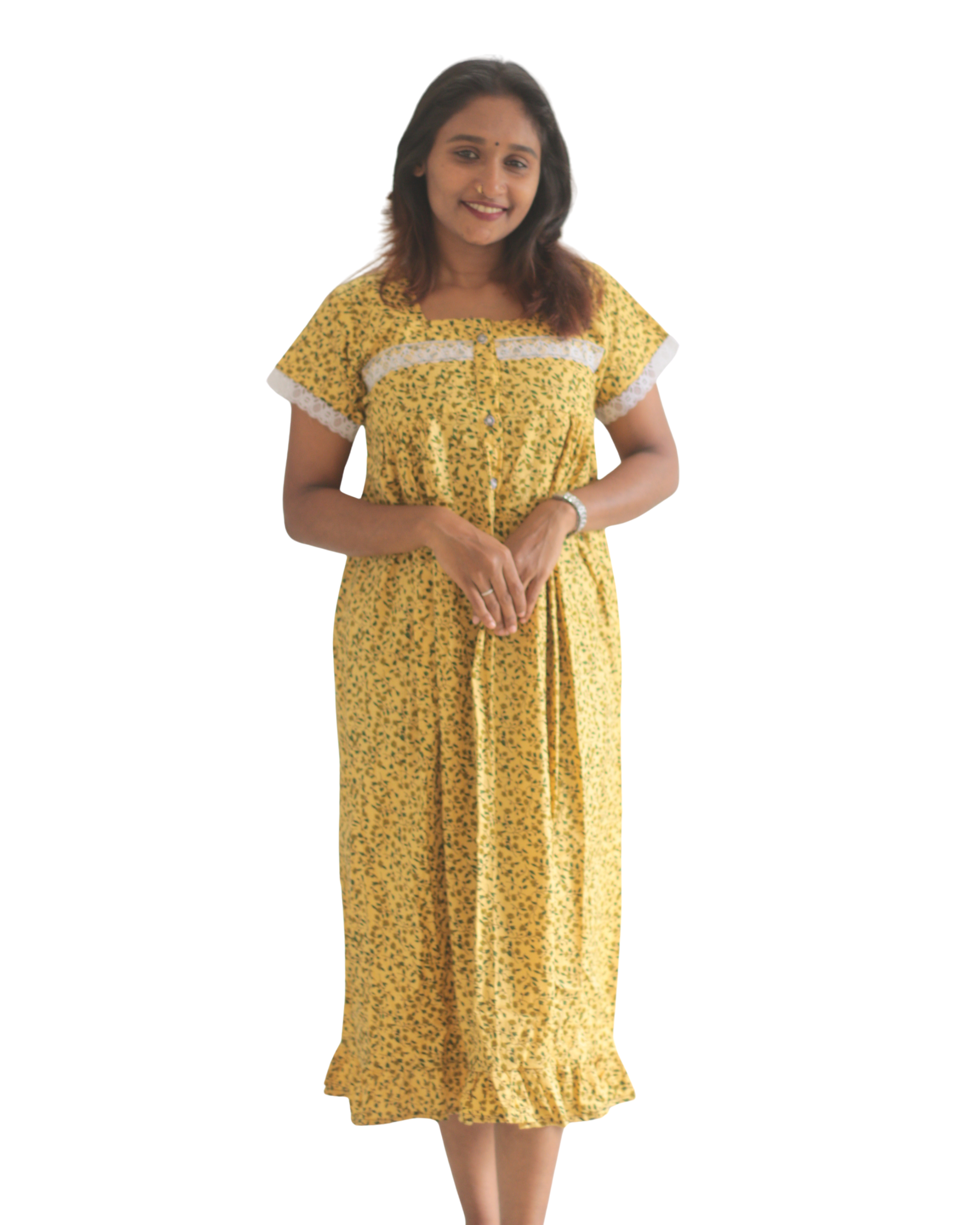 Normal sleeves short nighty