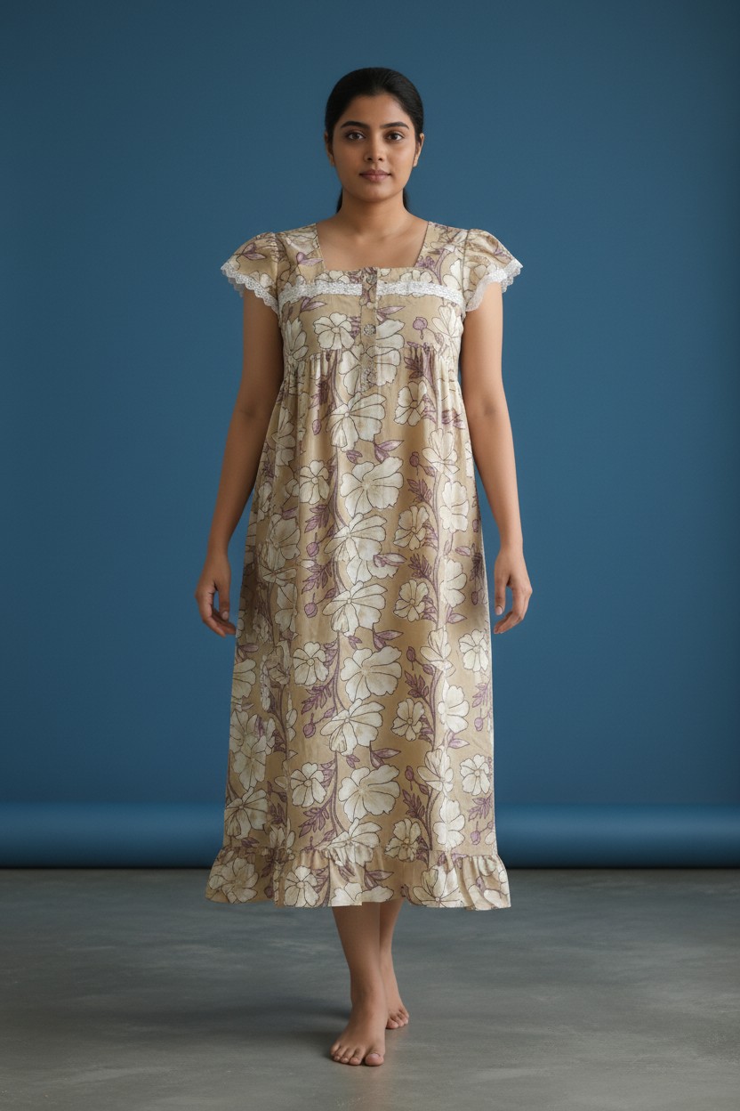 Butterfly Sleeves Feeding Friendly Short Nighty