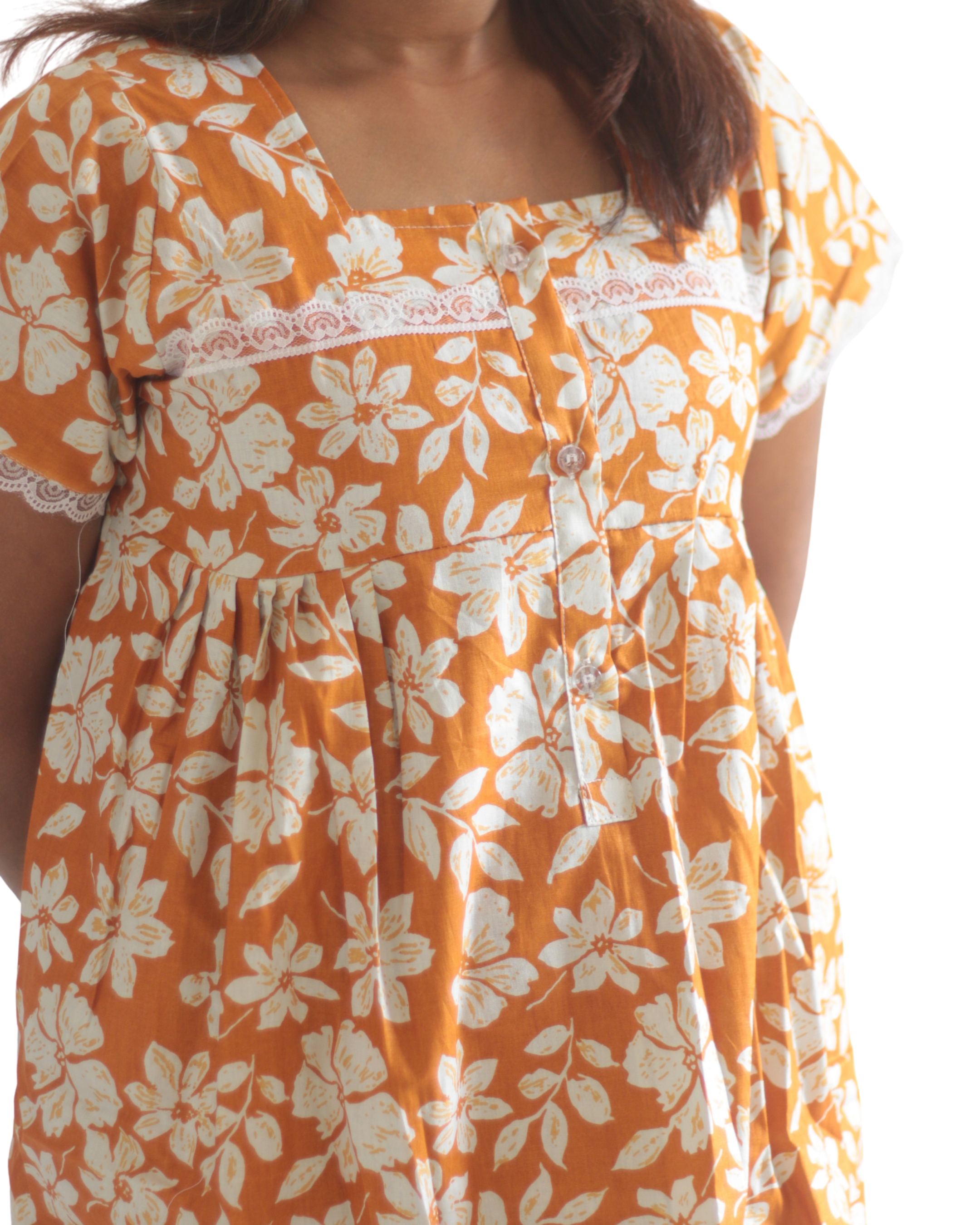 Normal Sleeves Feeding Short Nighty