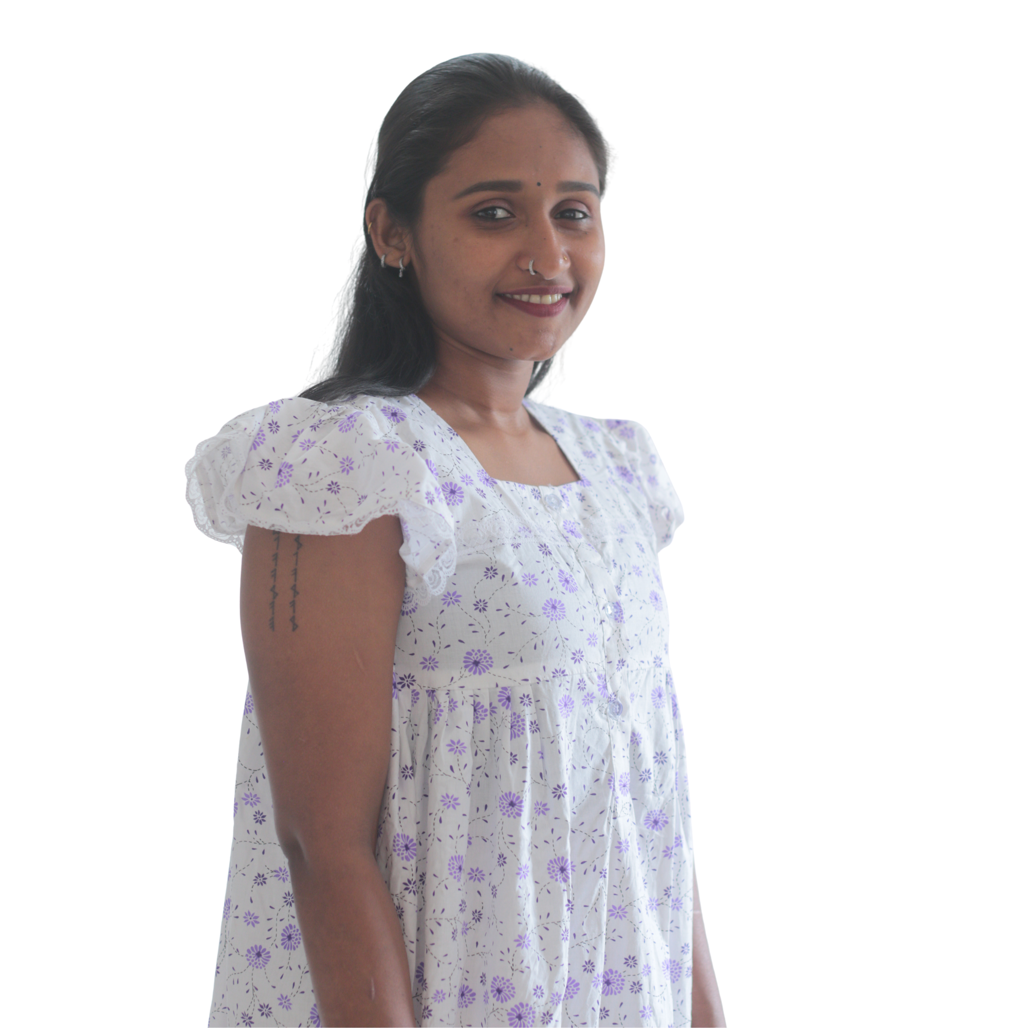 Butterfly Sleeves Short Nighty