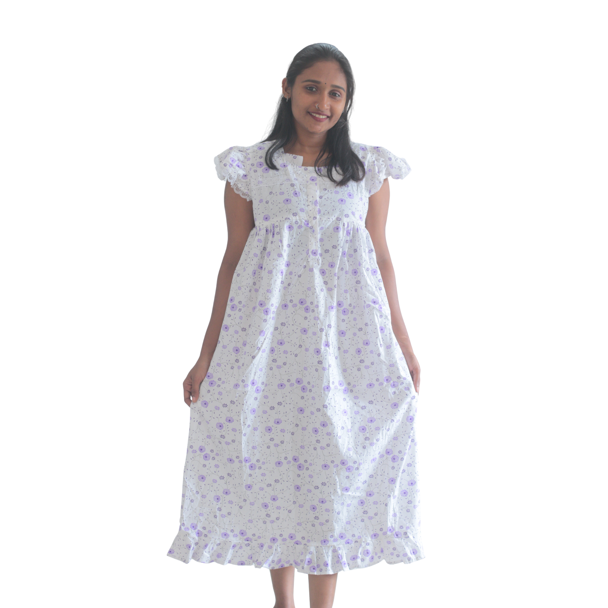 Butterfly Sleeves Short Nighty