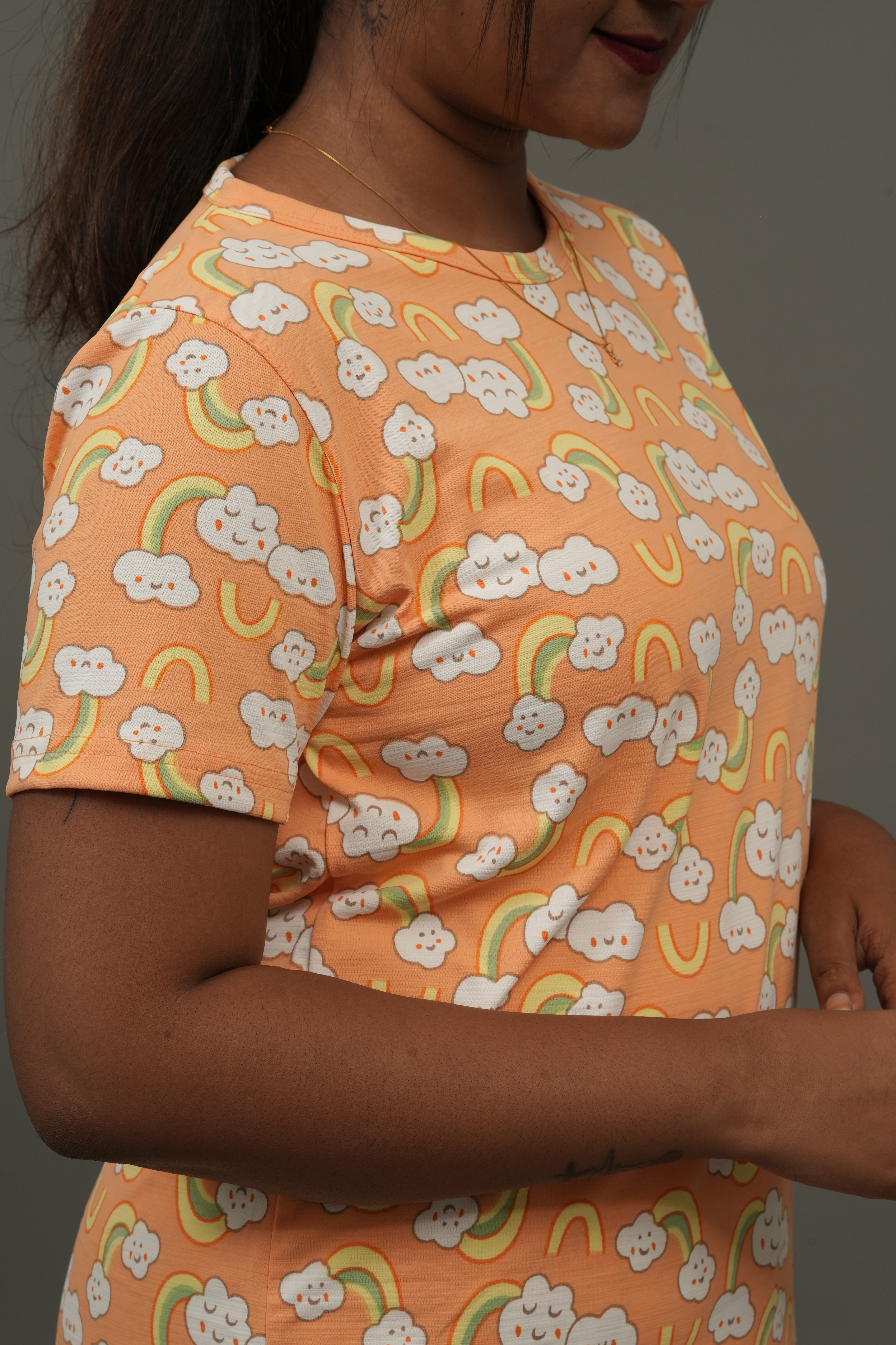 Cloud & Rainbow Printed T-Shirt