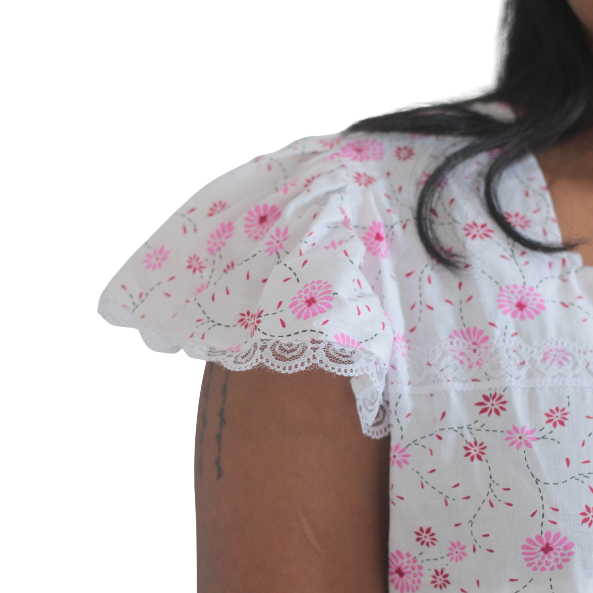 Butterfly Sleeves Feeding Short Nighty