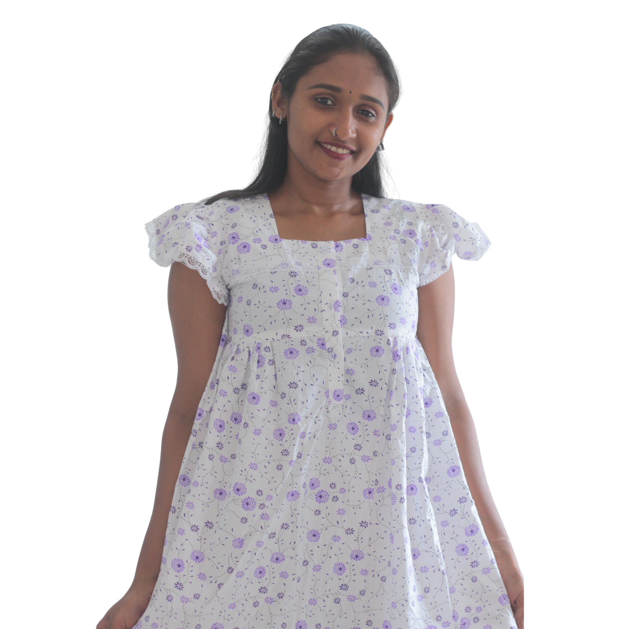 Butterfly Sleeves Short Nighty