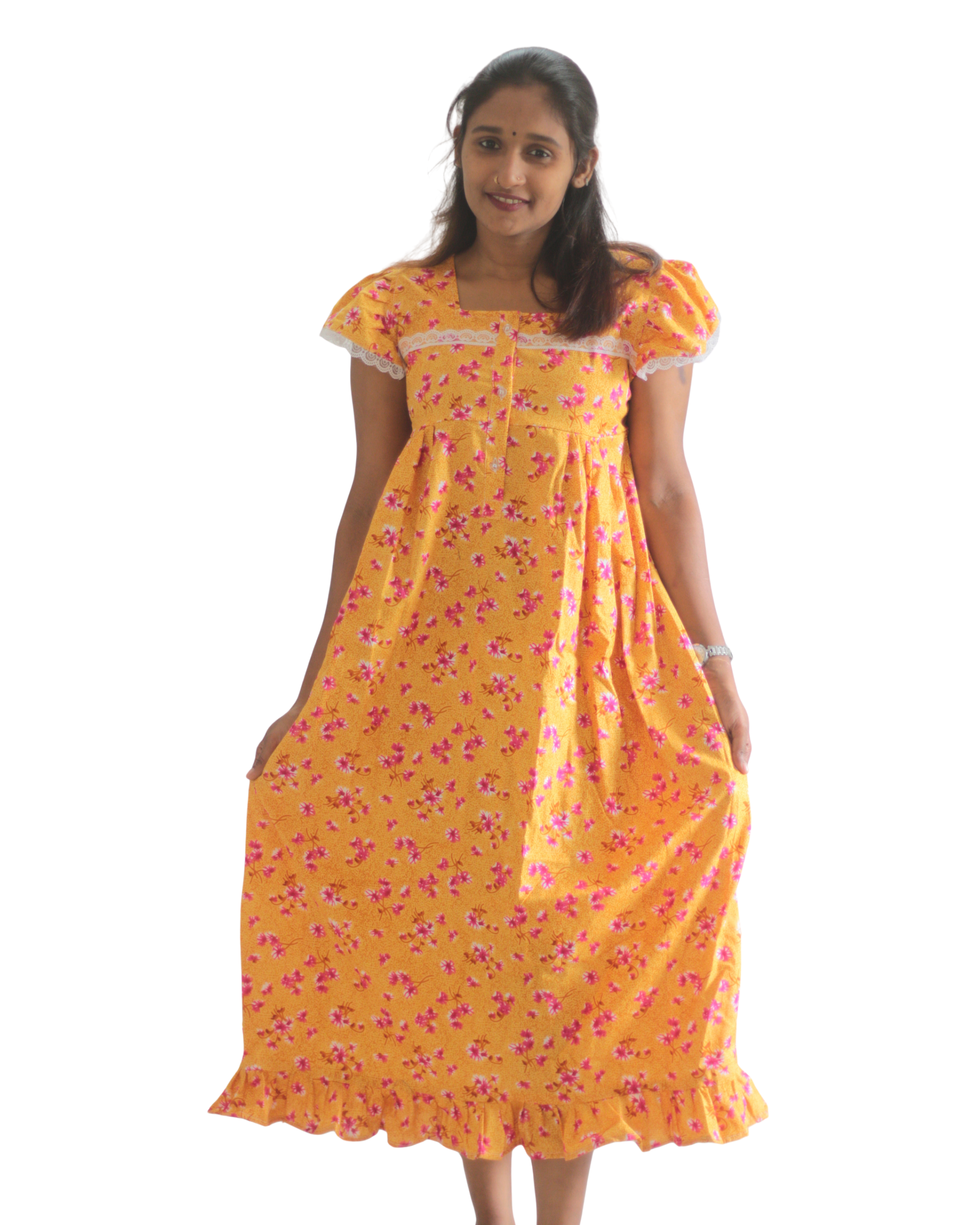 Butterfly Sleeves Feeding Friendly Short Nighty