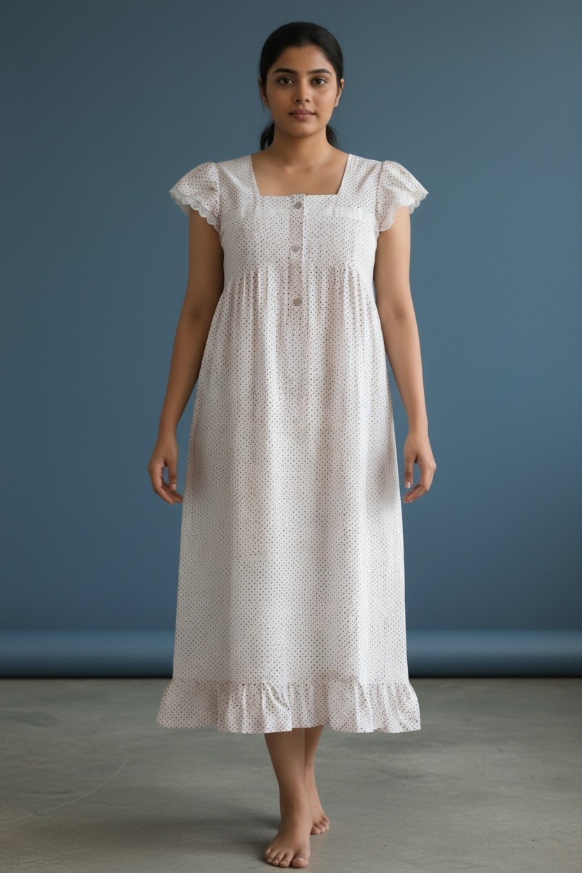 Butterfly Sleeves Feeding Friendly Short Nighty (BLACK)