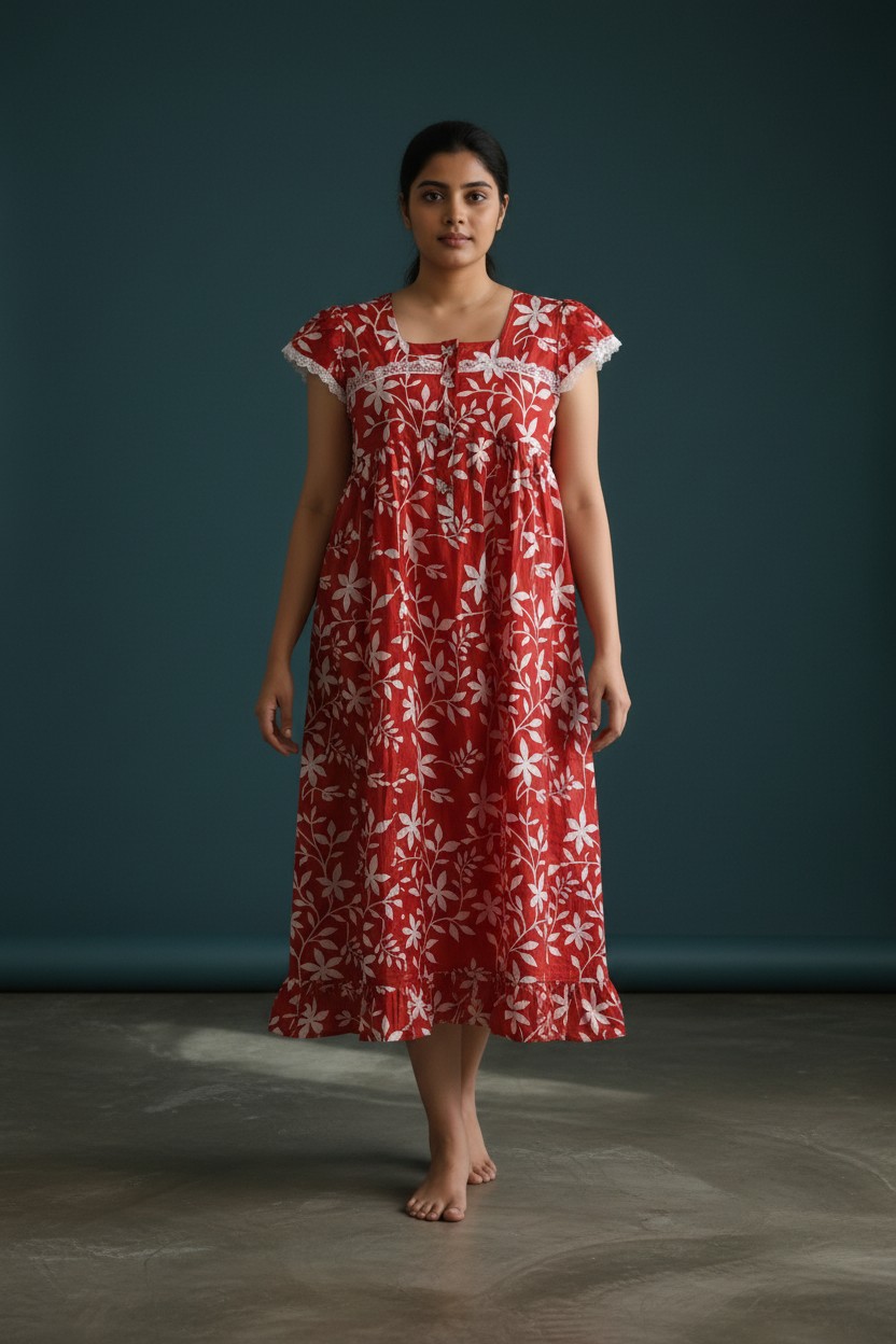 Butterfly Sleeves Feeding Friendly Short Nighty
