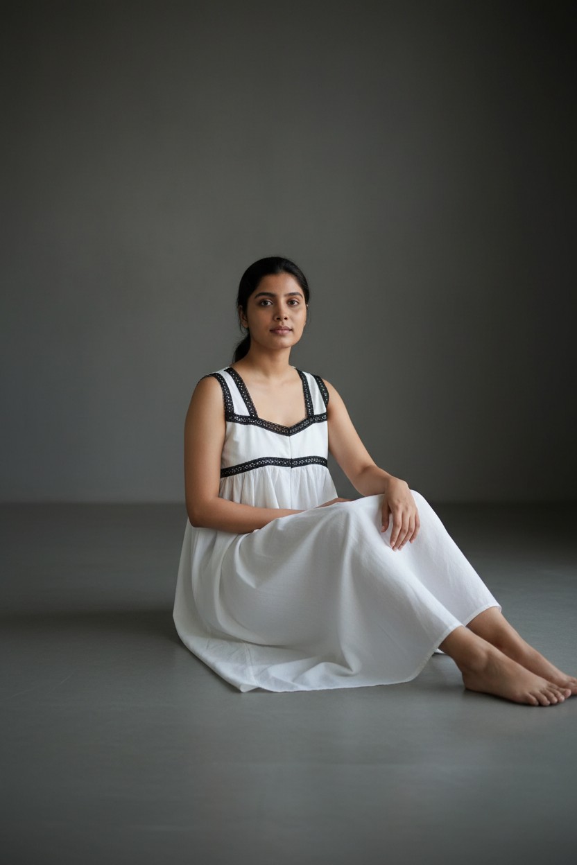 Sleeveless feeding friendly short nighty