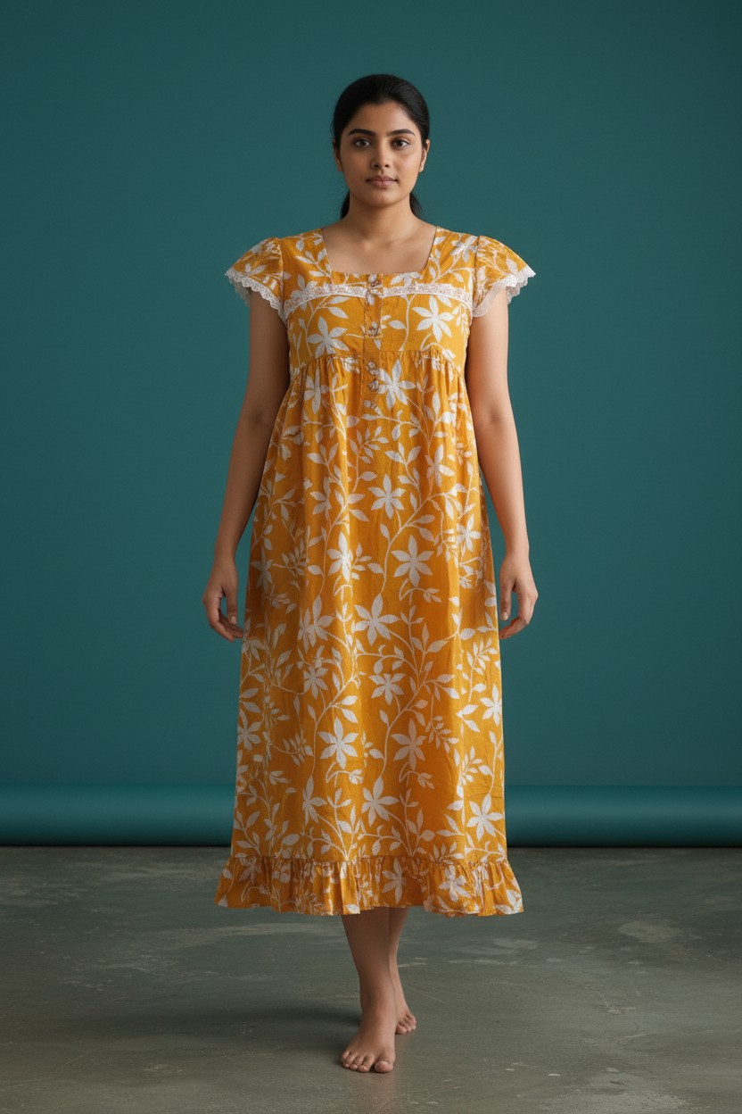 Butterfly Sleeves Feeding Friendly Short Nighty