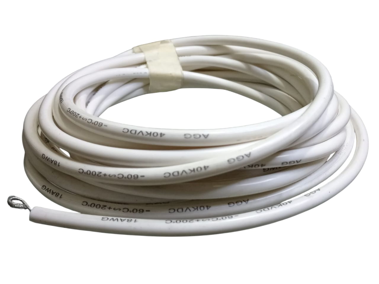 cable blanco de alta tensión 40KVDC