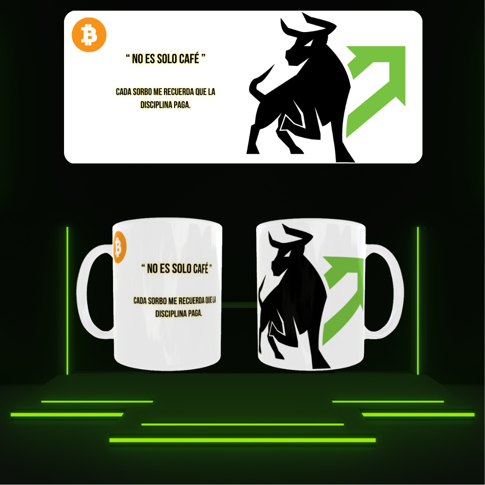 TAZA BITCOIN “No es Solo Café, es Disciplina”  