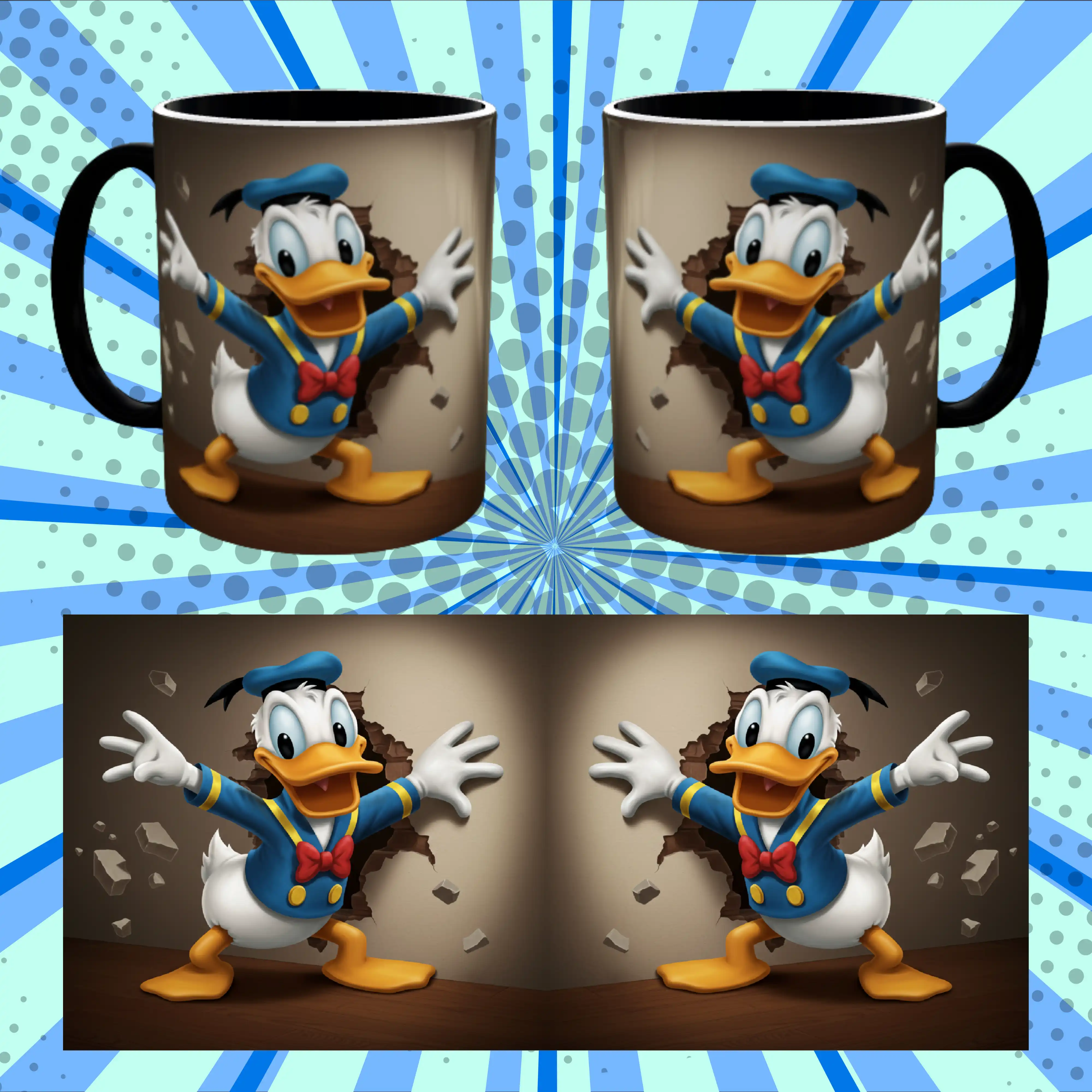 Taza Personalizada 3D con Personajes Animados – Ideal para Regalar