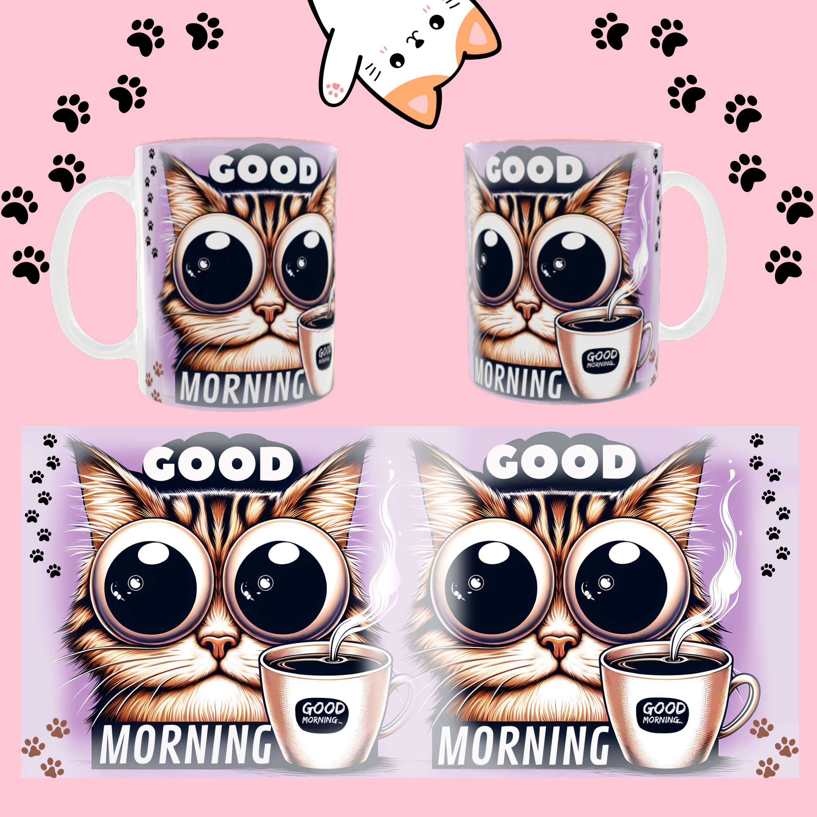 TAZA “Good Morning Cat”