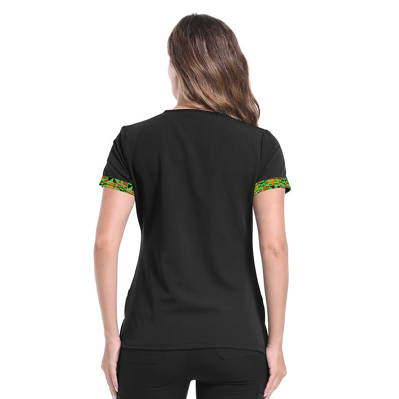 Soweto Heritage Women’s Scrub Top – African-Inspired Medical Wear