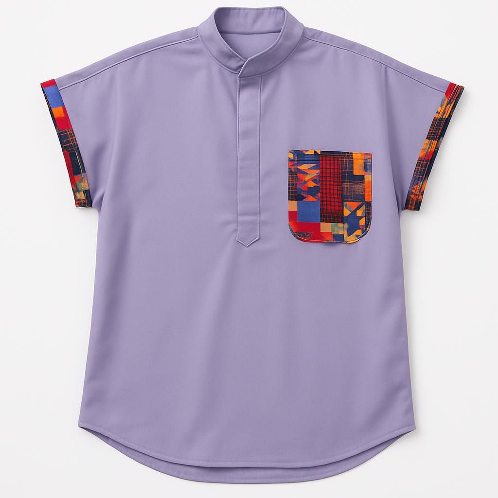 Rire Women’s Scrub Top – Lagos Design African-Inspired Medical Uniform