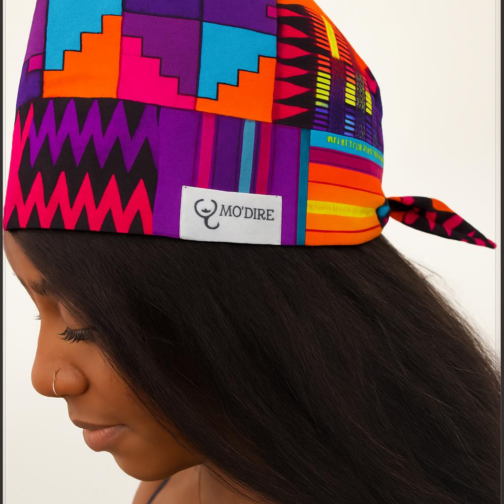 Lagos Scrub Cap – Cotton, Tie-Back, Adjustable Medical Surgical Hat