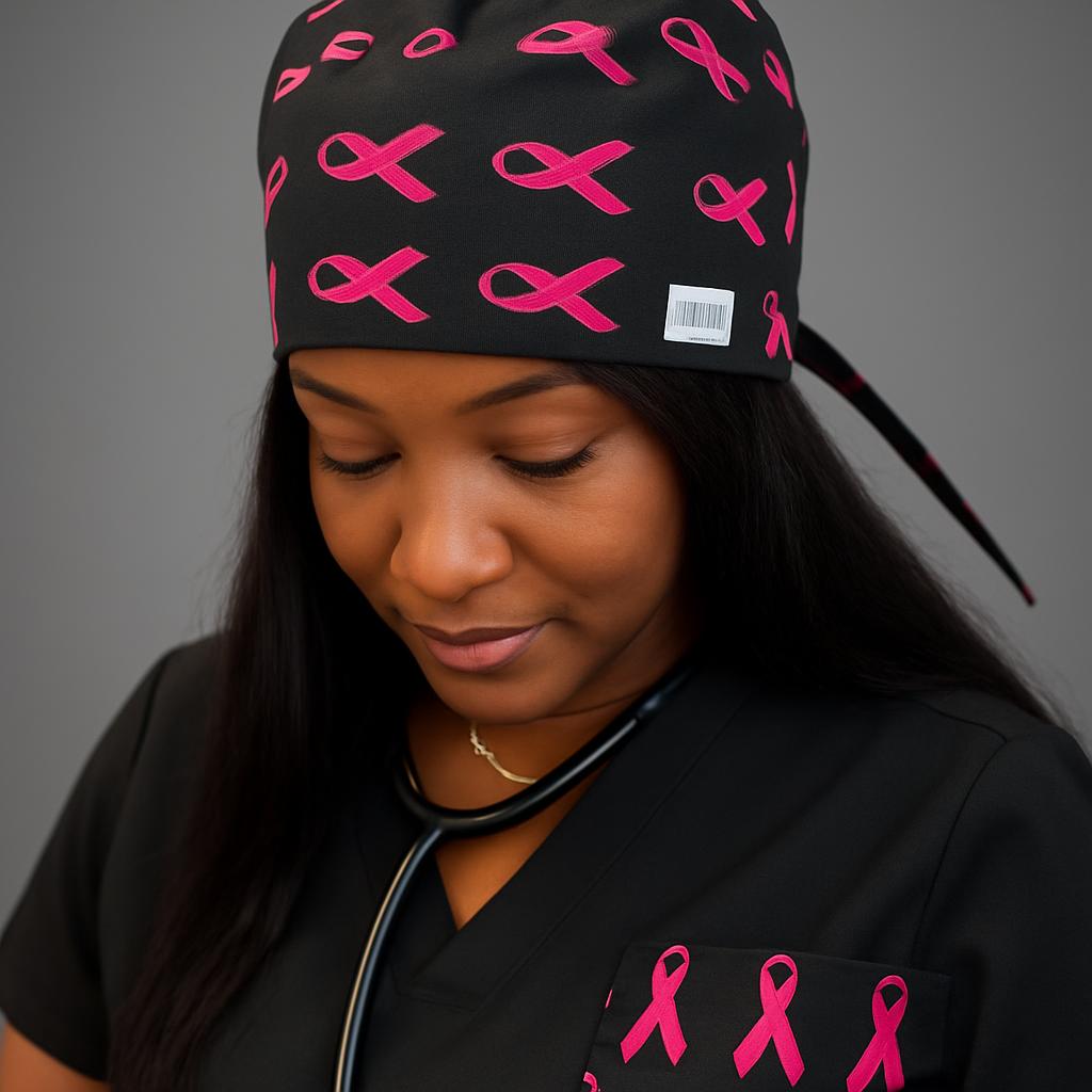 Pink Awareness Scrub Cap – Breast Cancer Support Medical Headwear