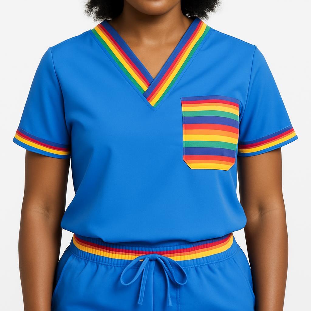 Rainbow Pride Women’s Jogger Scrub Pants – Colorful, Comfortable LGBTQ+ Medical Uniform