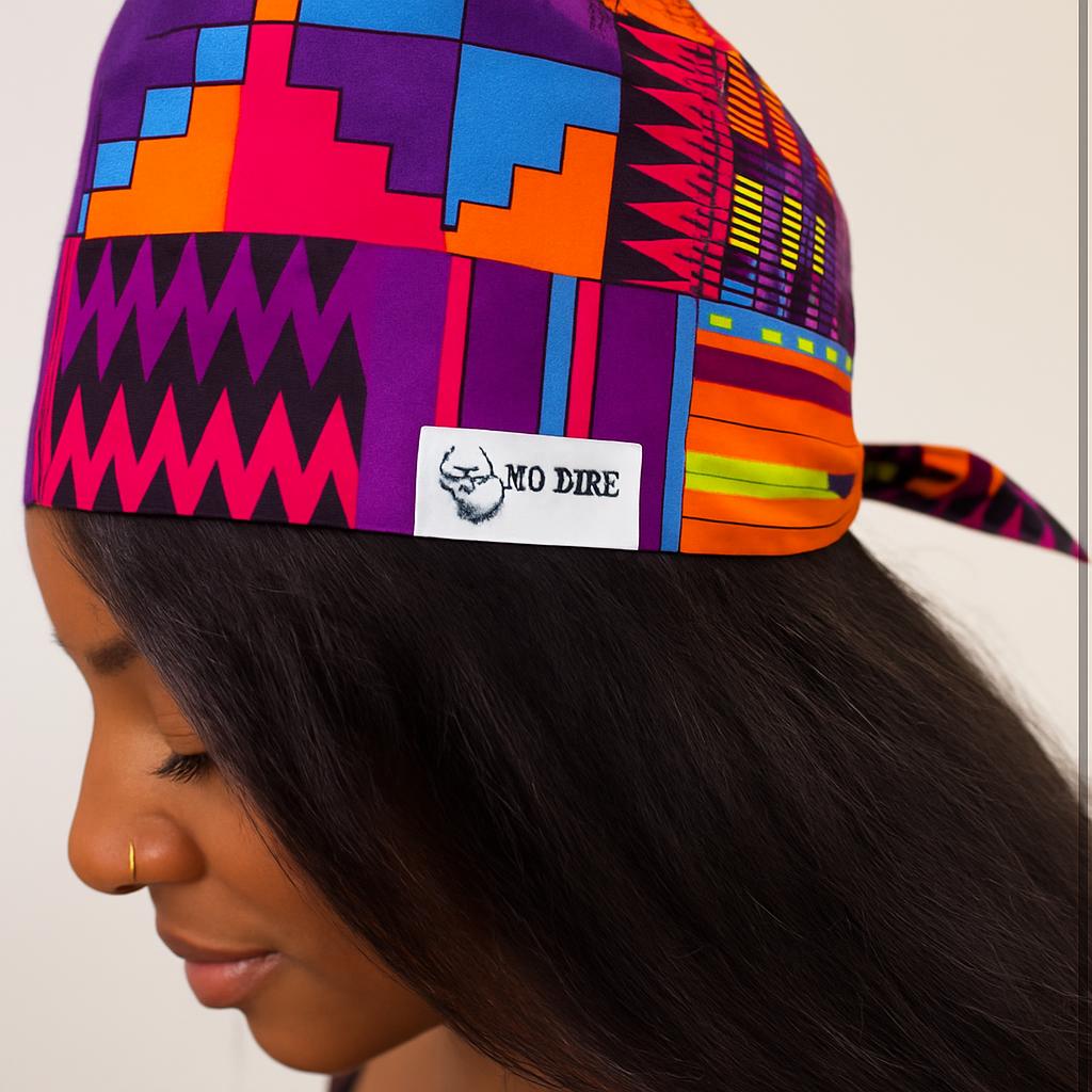 Lagos Scrub Cap – Cotton, Tie-Back, Adjustable Medical Surgical Hat