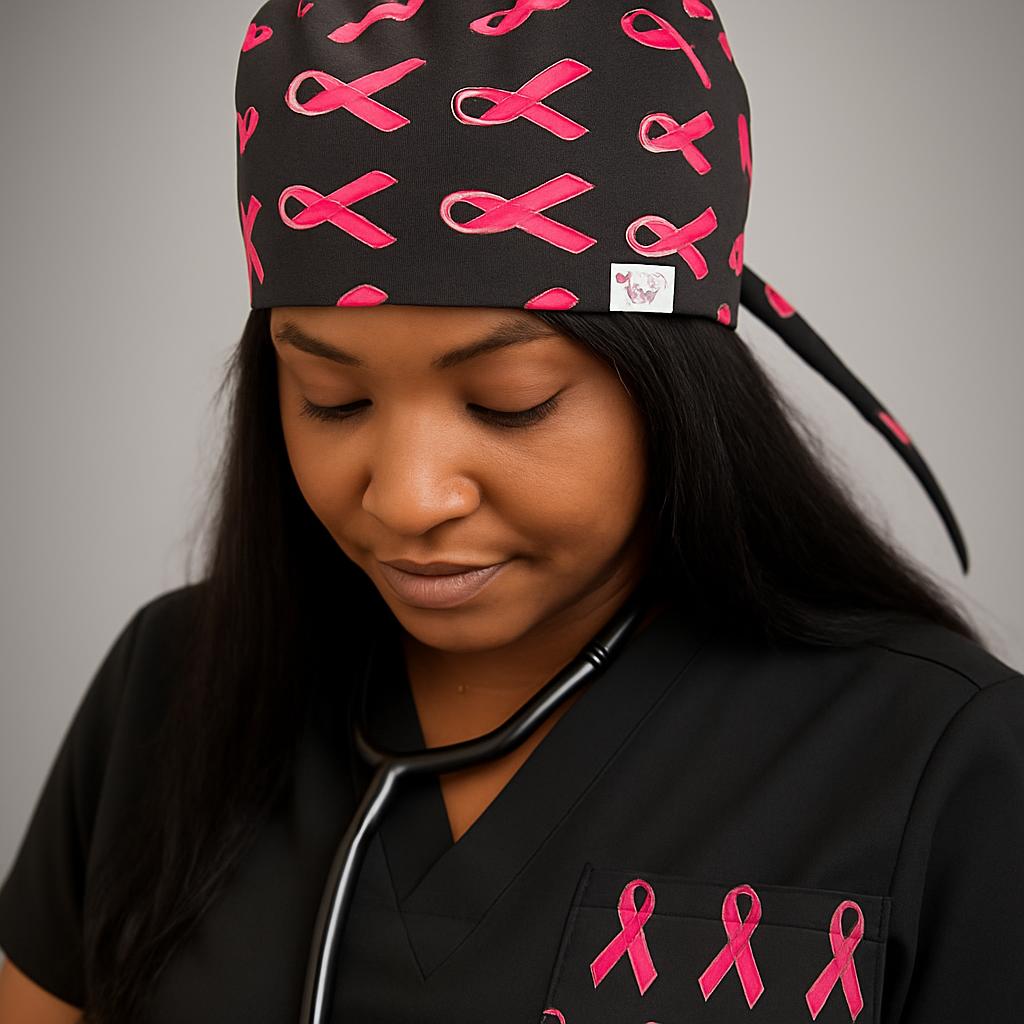 Pink Awareness Scrub Cap – Breast Cancer Support Medical Headwear