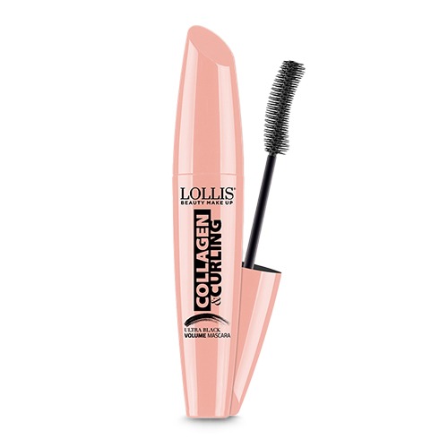 Lollis Collagen & Curling Ultra Black Volume Mascara Rimel cu Colagen și efect de încrețire pentru Volum 10 ml