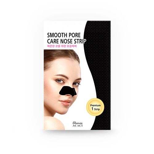 CHAMOS ACACI SMOOTH PORE CARE NOSE STRIP - Benzi cărbune peeling puncte negre pentru nas