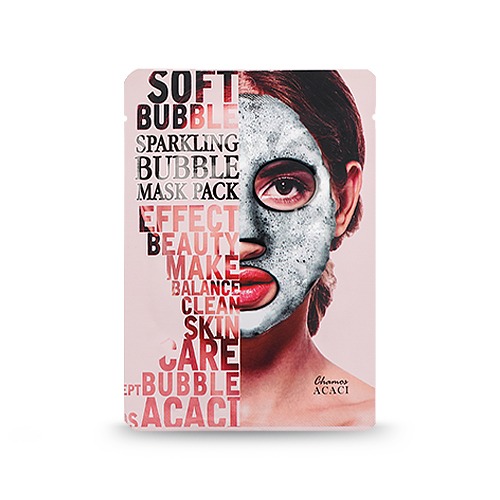 CHAMOS ACACI SPARKLING BUBBLE MASK PACK - Pachet Măști cu spumă
