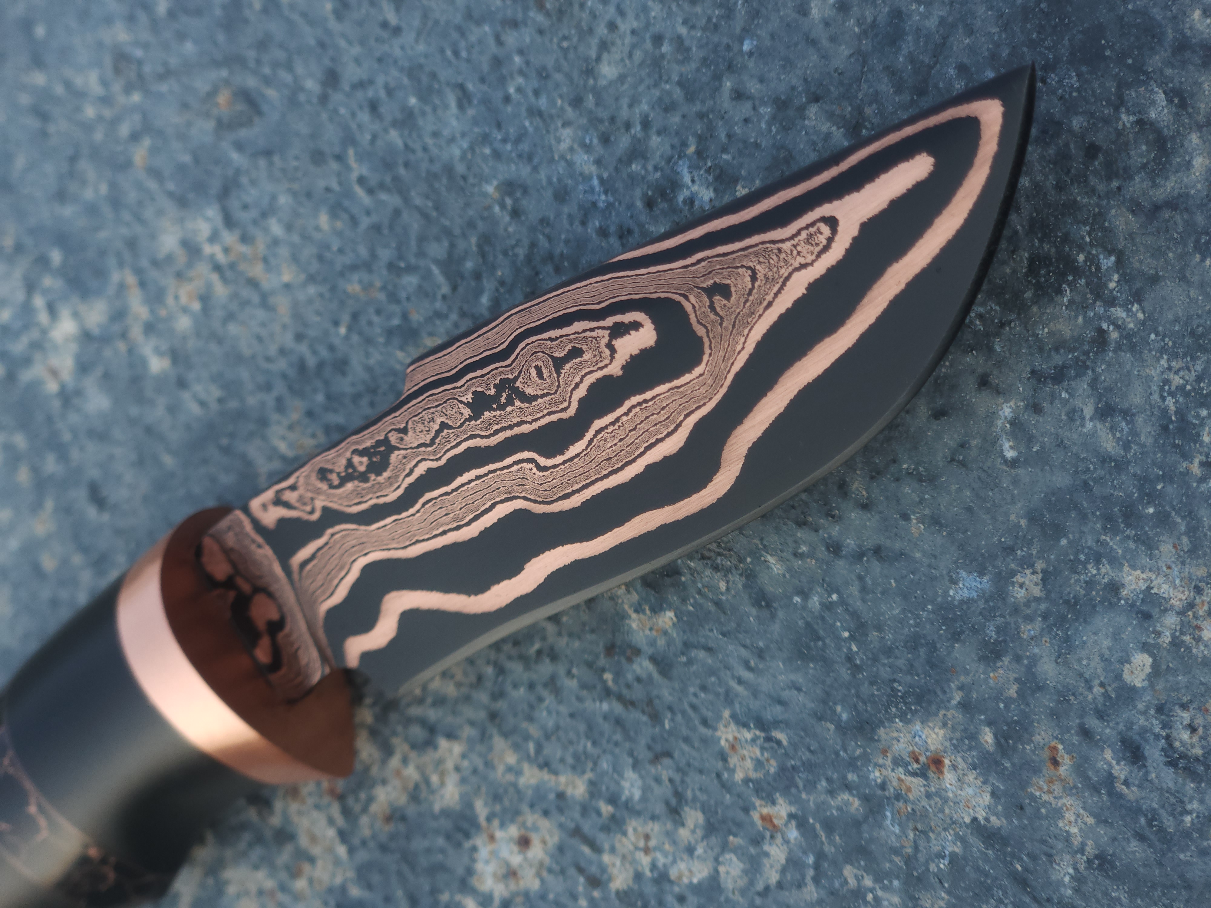 Copper Damascus Hunter 1
