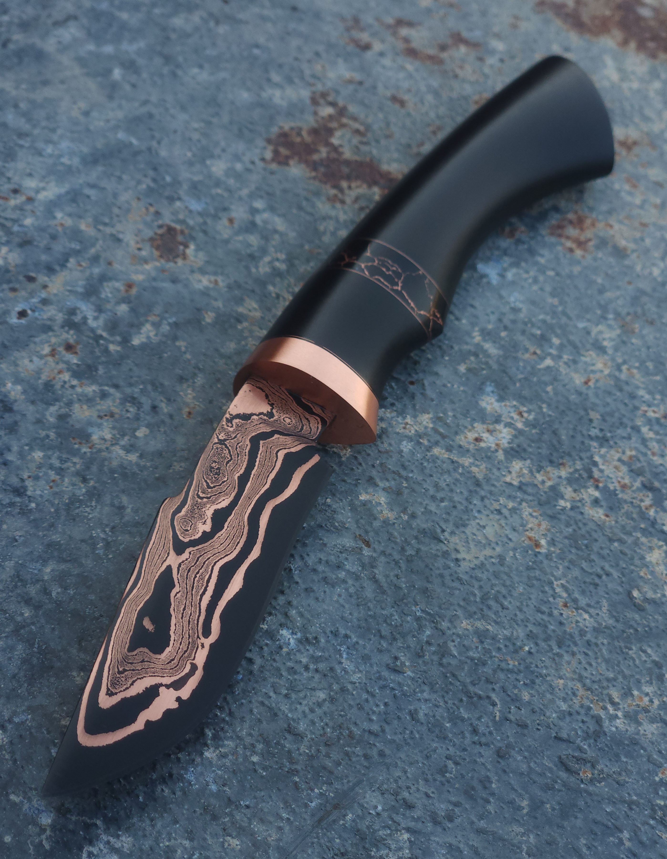 Copper Damascus Hunter 1