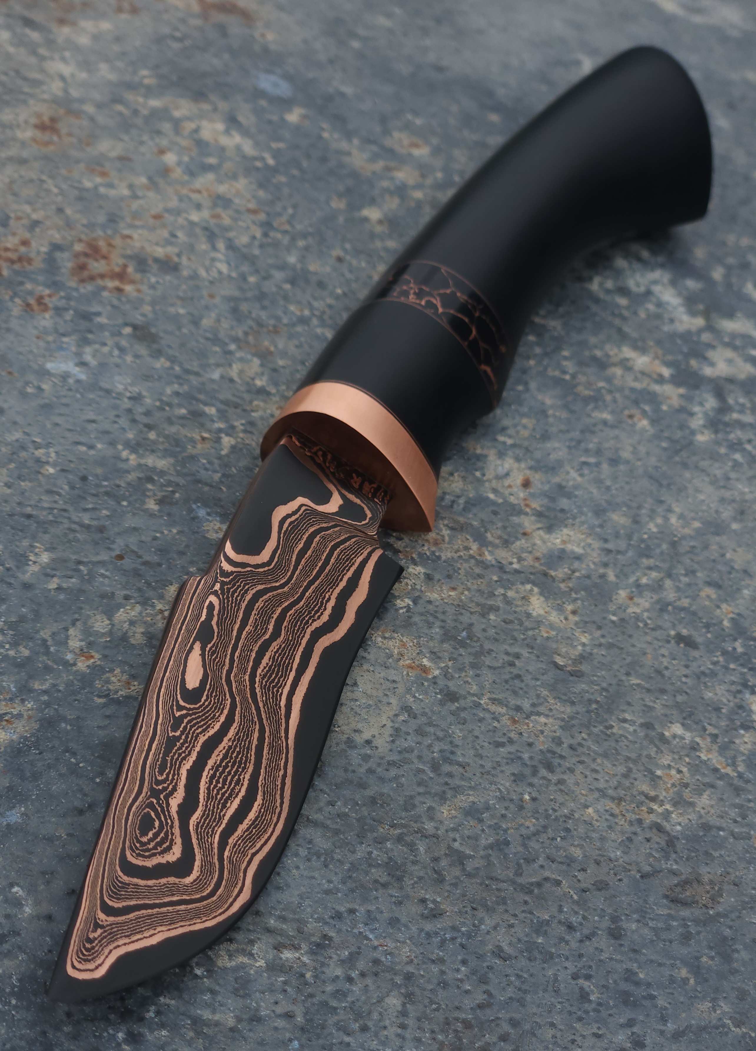 Copper Damascus Hunter 