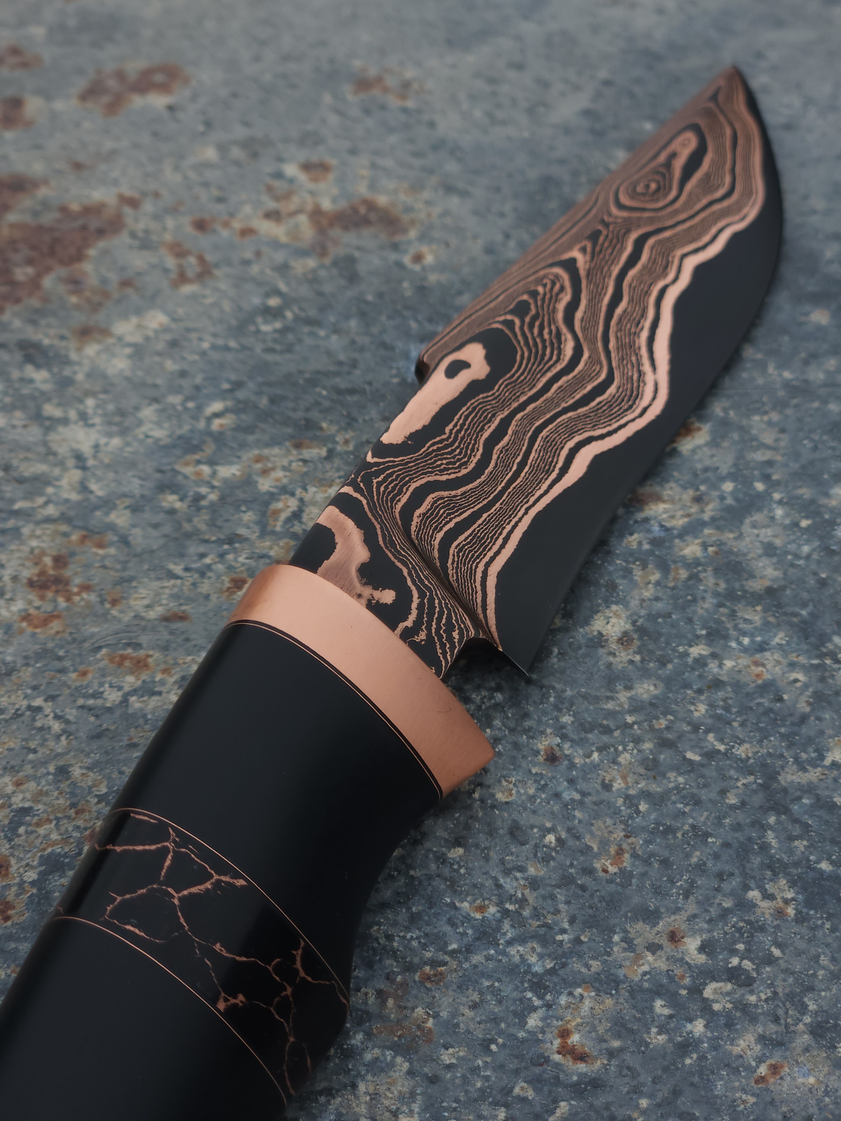 Copper Damascus Hunter 