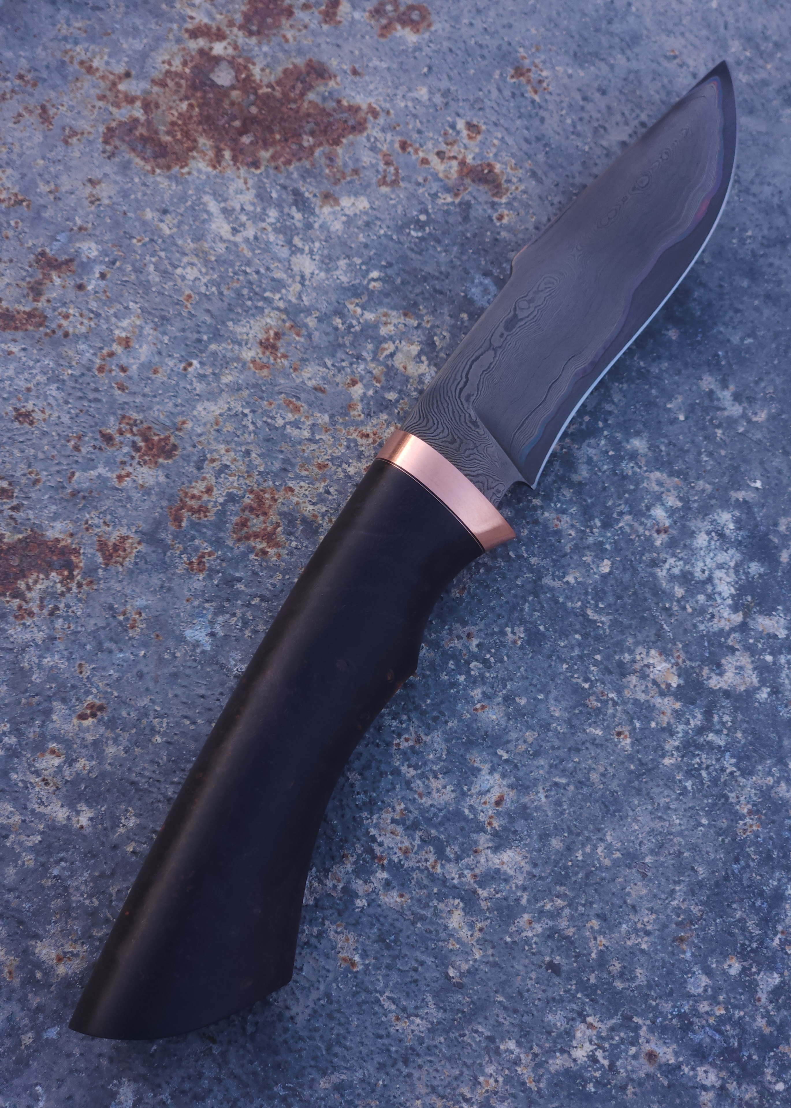 Purple Copper Damascus Hunter 1
