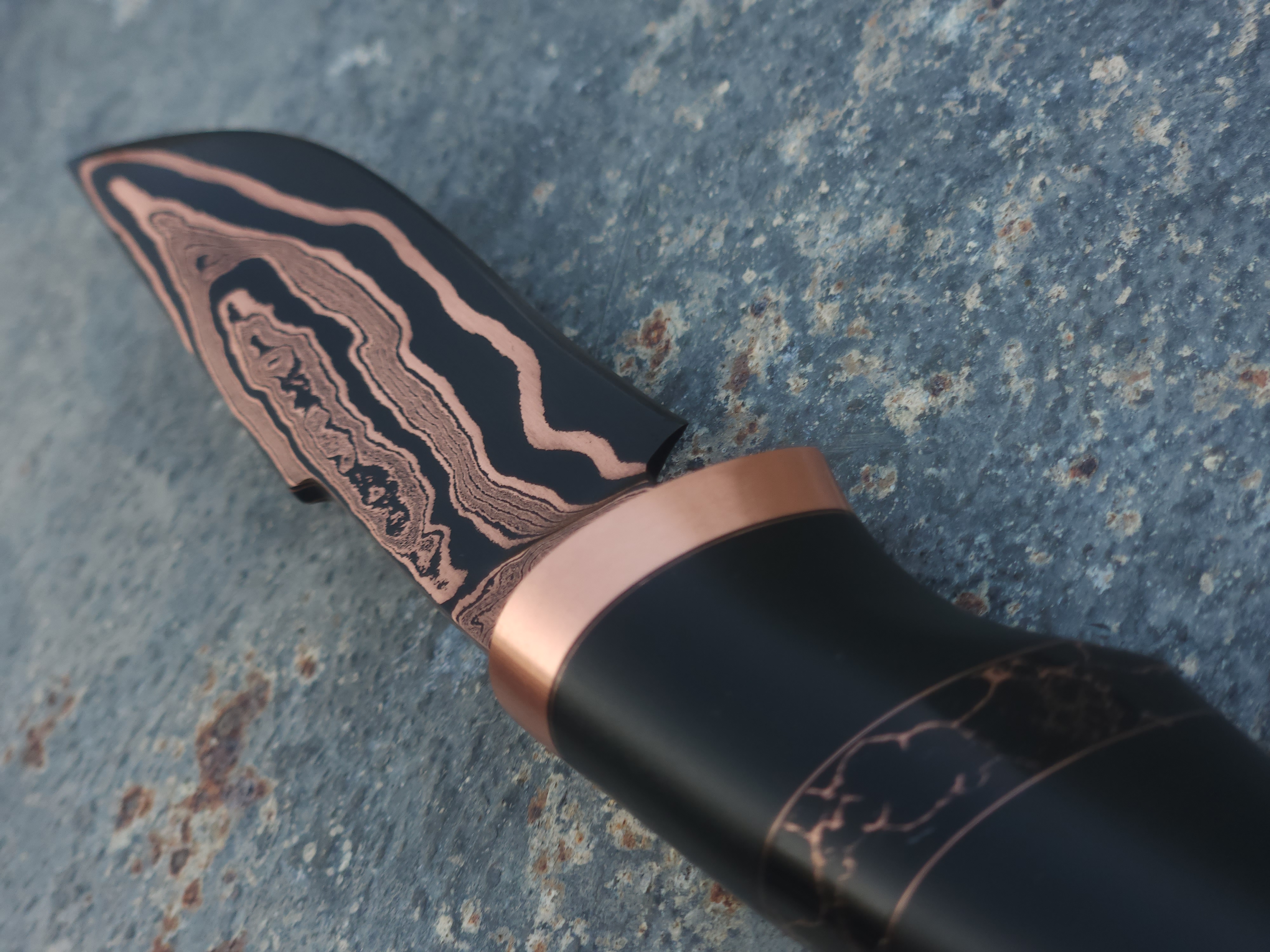 Copper Damascus Hunter 1