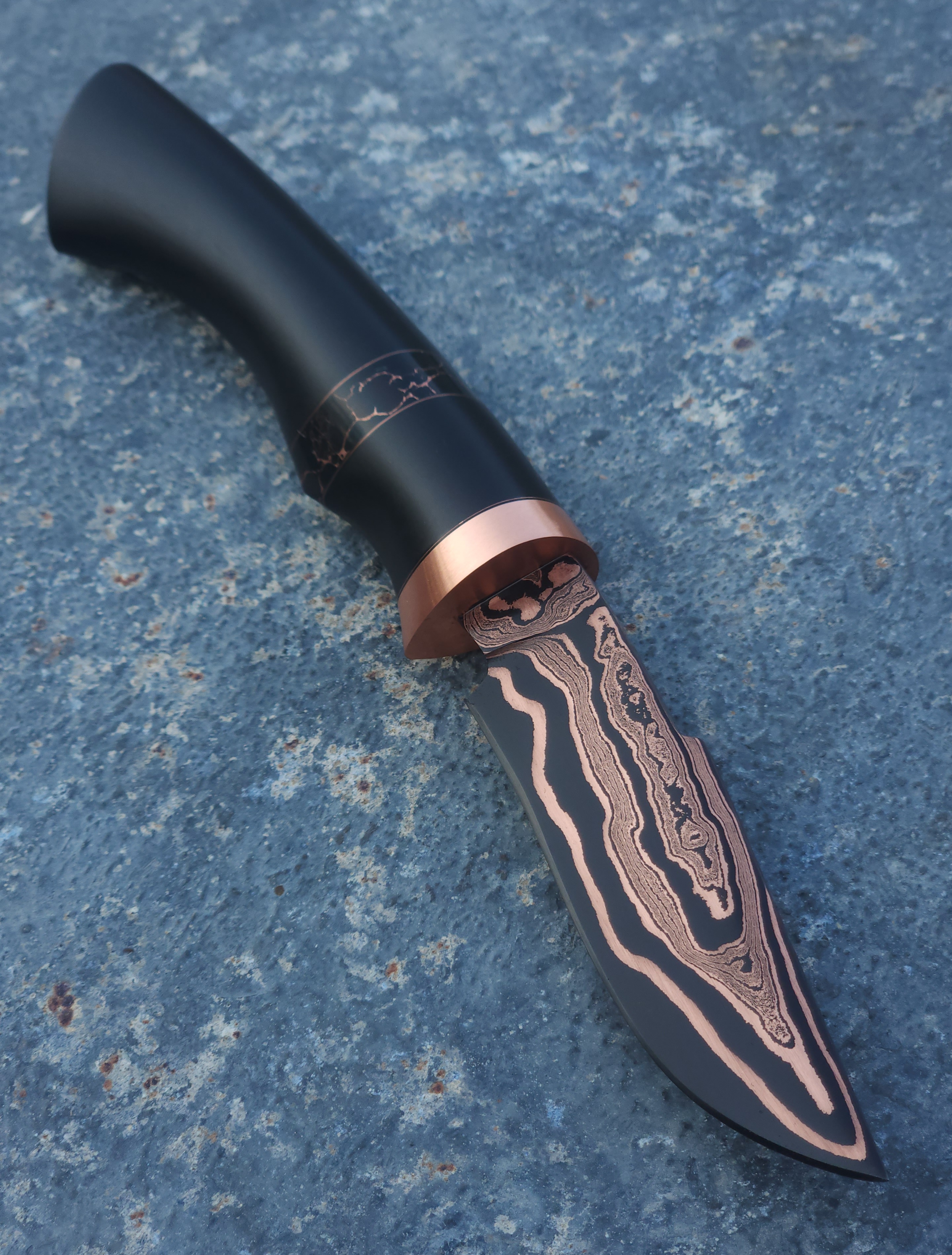 Copper Damascus Hunter 1